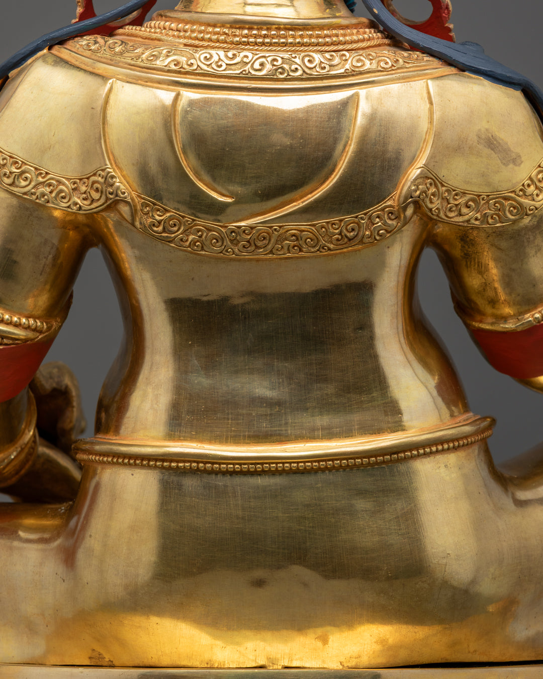 Tibetan Dzambhala Statue | Handmade Gold-Gilded Blessing Deity