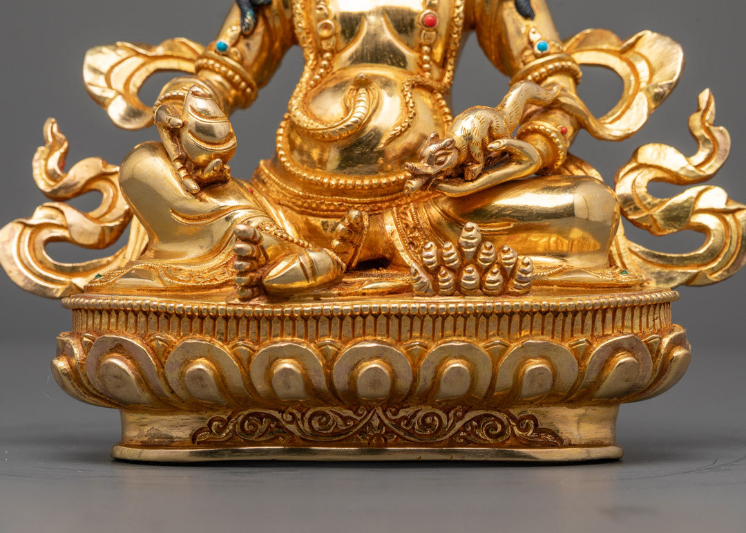 Traditional Dzambhala Sculpture | Ancient Tibetan Wealth Protector