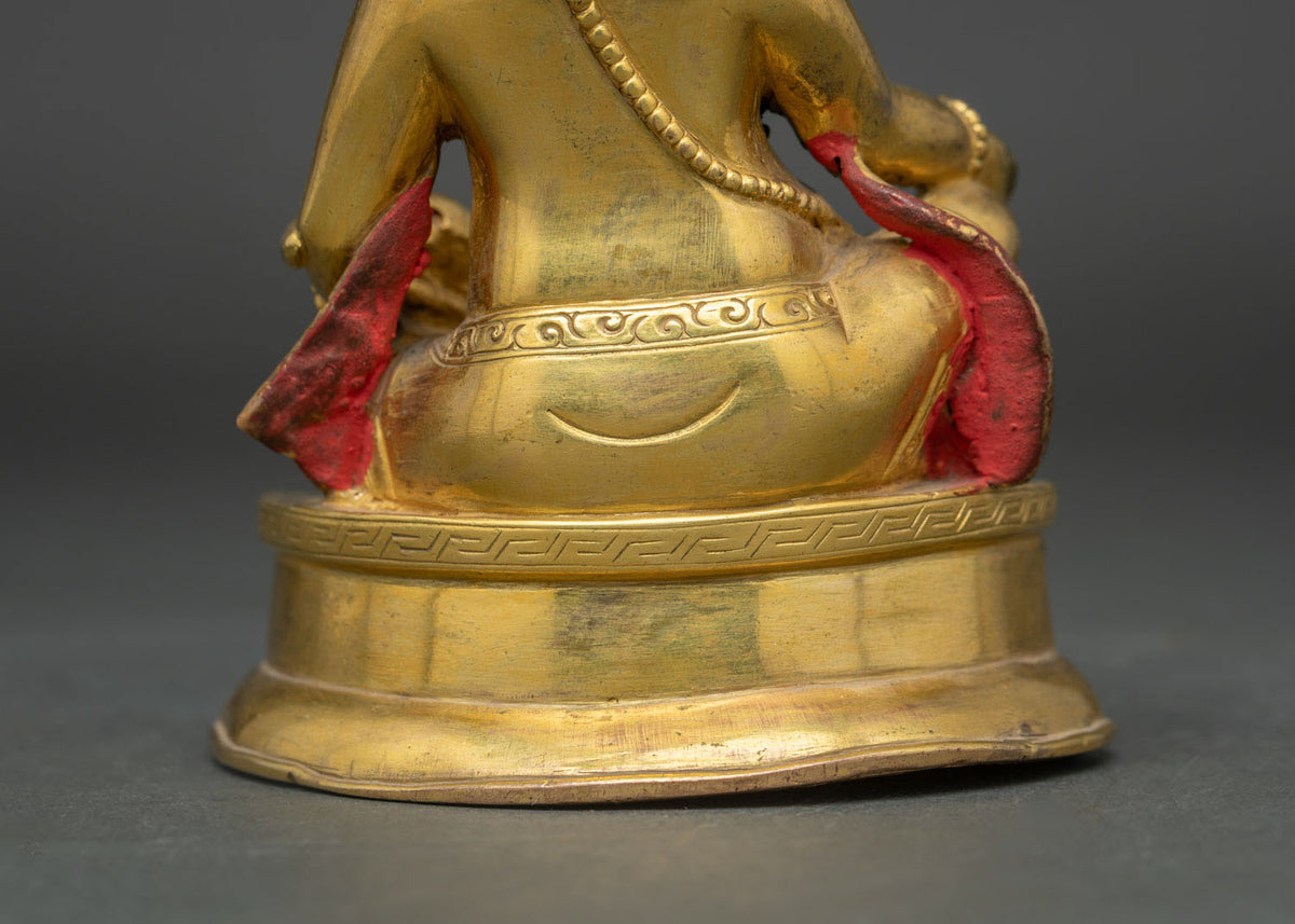 Gold Gilded Dzambhala Statue | Nepalese Buddhist Art