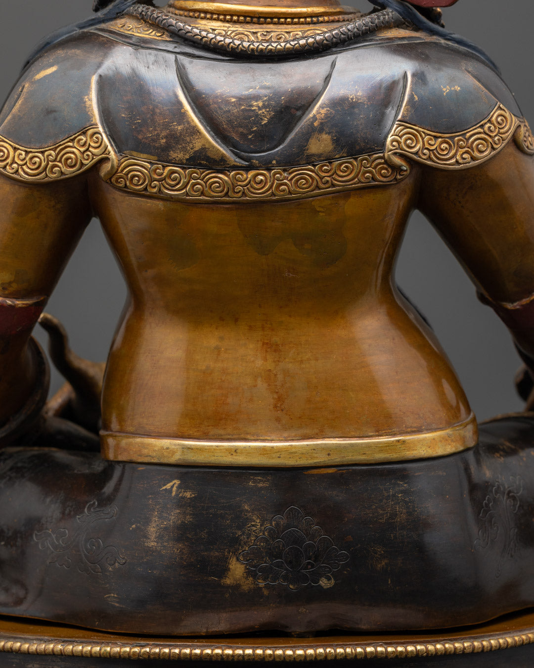 Oxidized Dzambhala Statue | Unique Tibetan Wealth Deity Sculpture