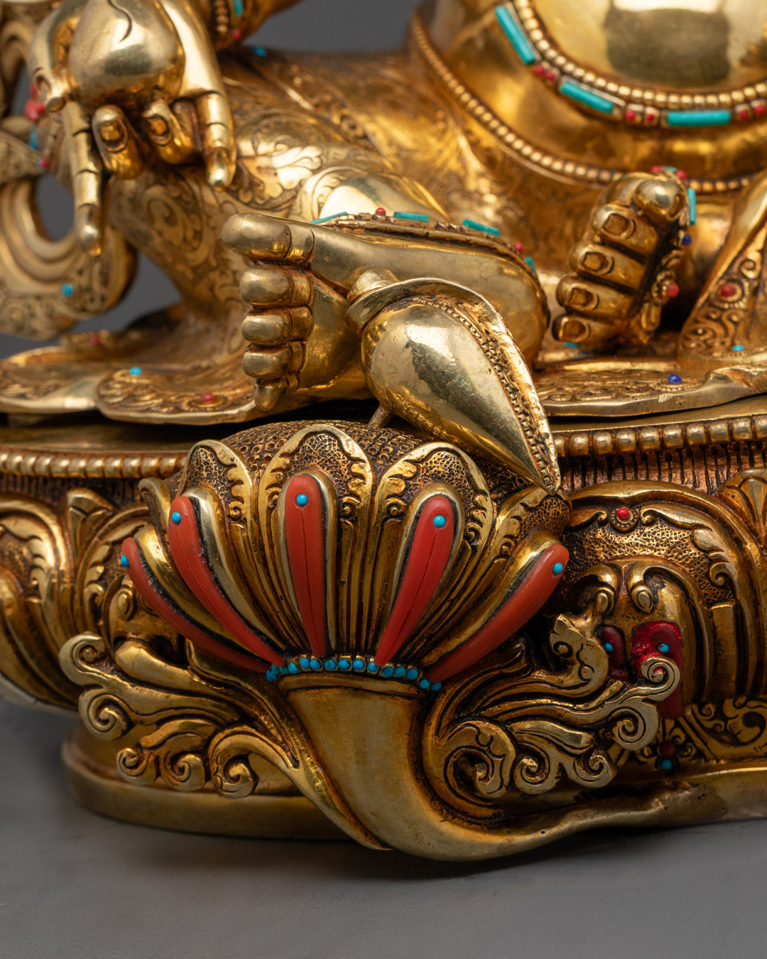 Nepalese Dzambhala Statue | Hand-Carved Deity of Wealth