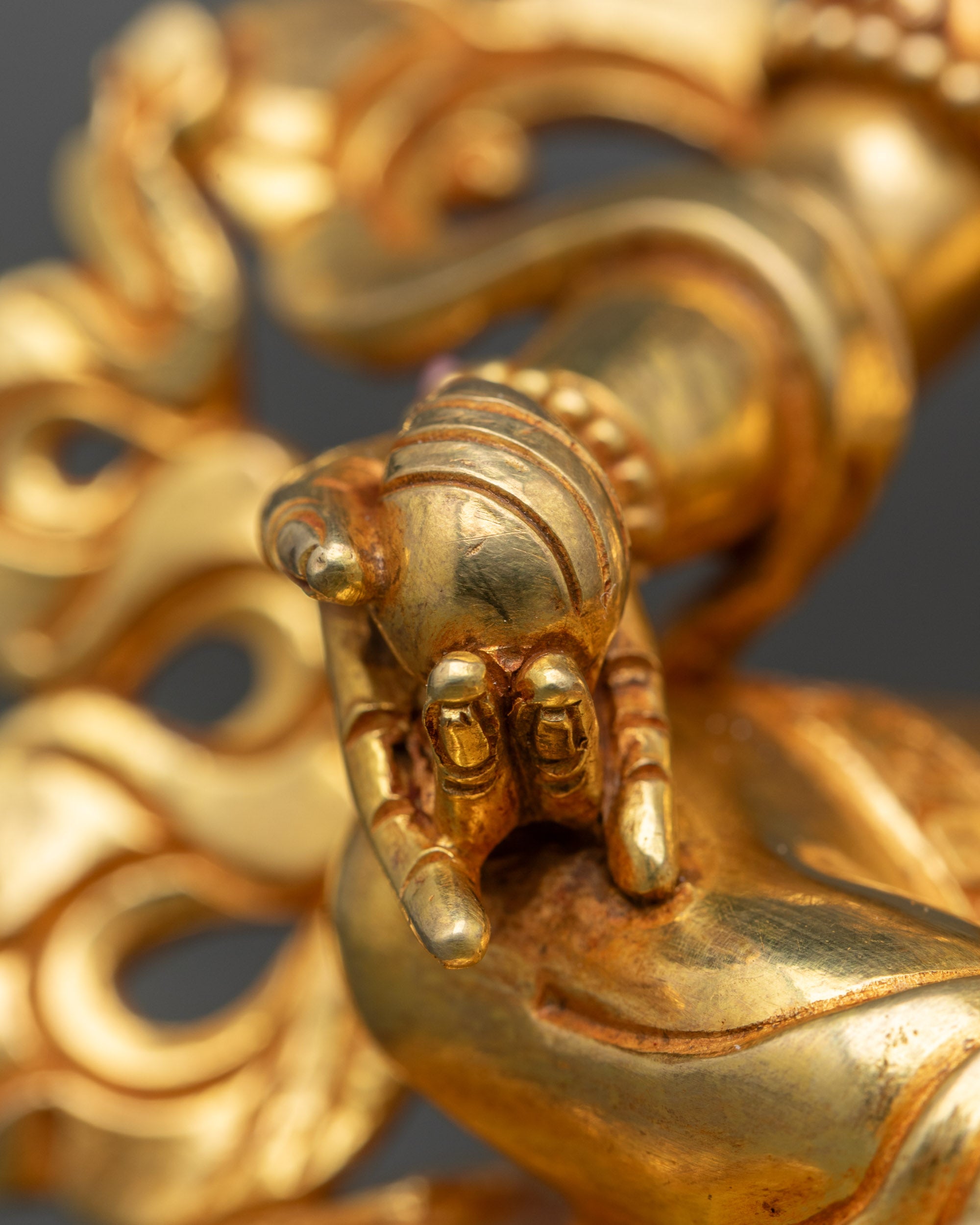 Yellow Jambhala Sculpture | Divine Wealth Figure for Home Altar