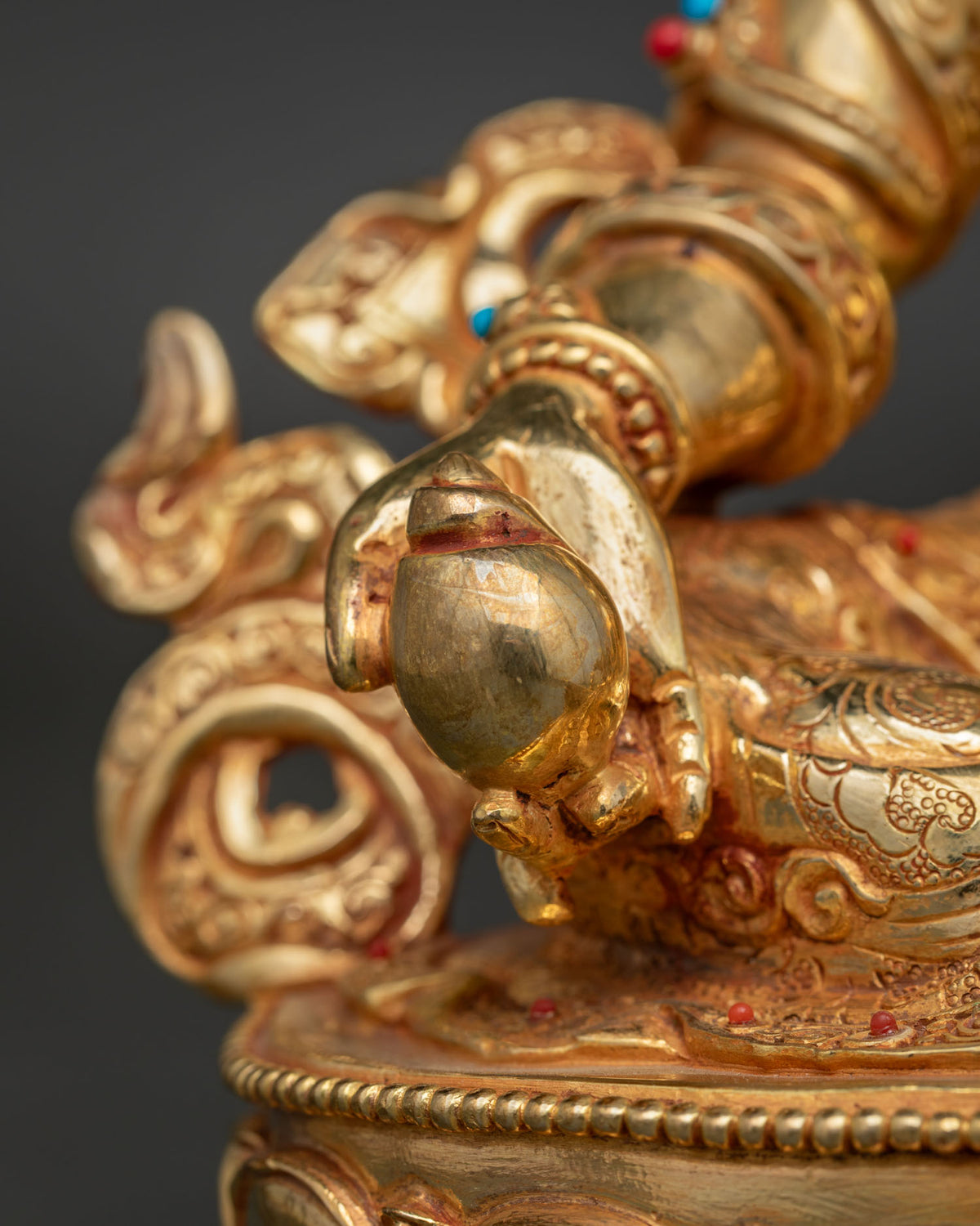 Gold Gilded Dzambhala Statue | Symbol of Wealth and Prosperity