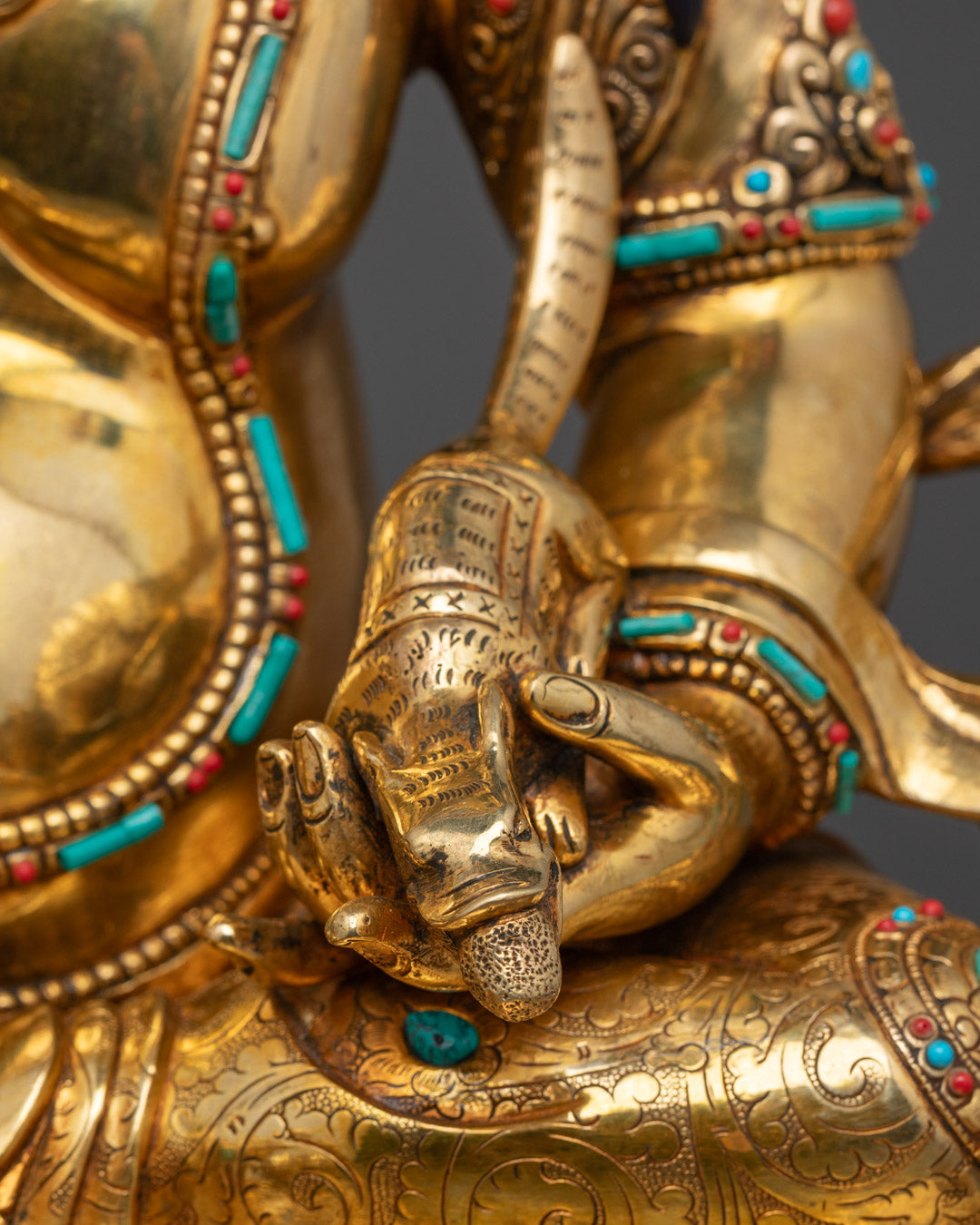 Nepalese Dzambhala Statue | Hand-Carved Deity of Wealth