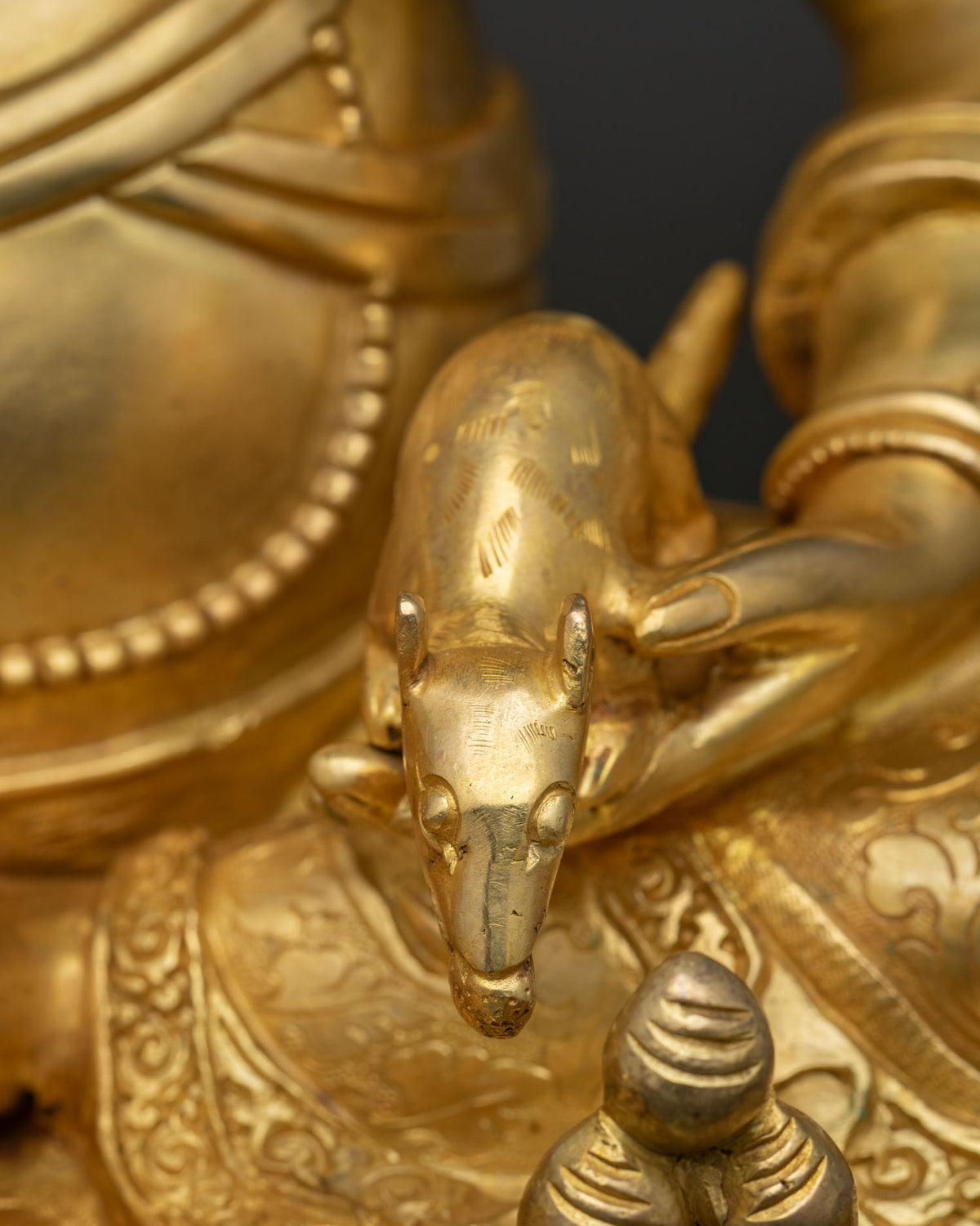 Yellow Dzambhala Statue | Embodiment of Wealth & Sacred Abundance