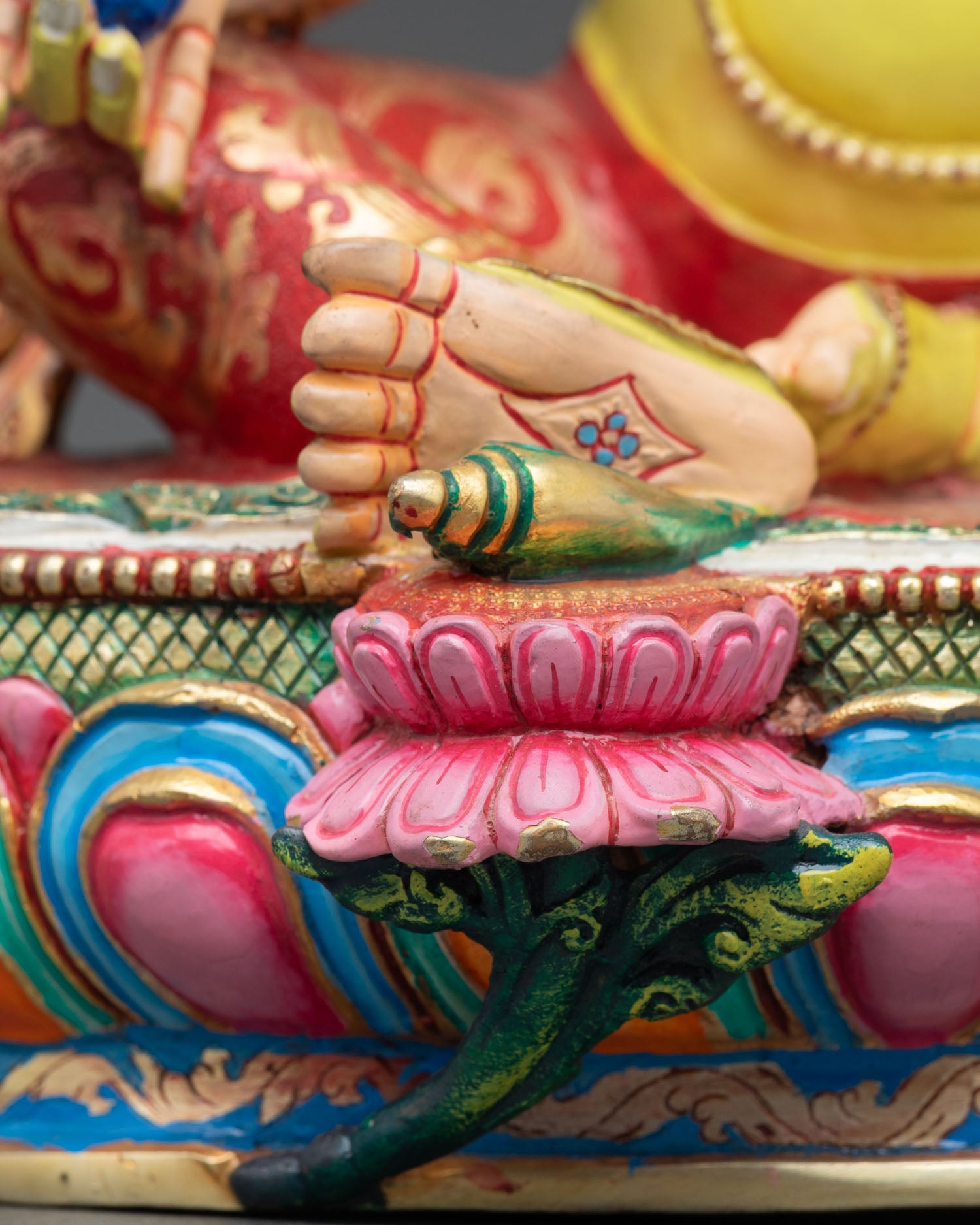 Multi-Color Dzambhala Statue | Fierce Protector of Fortune