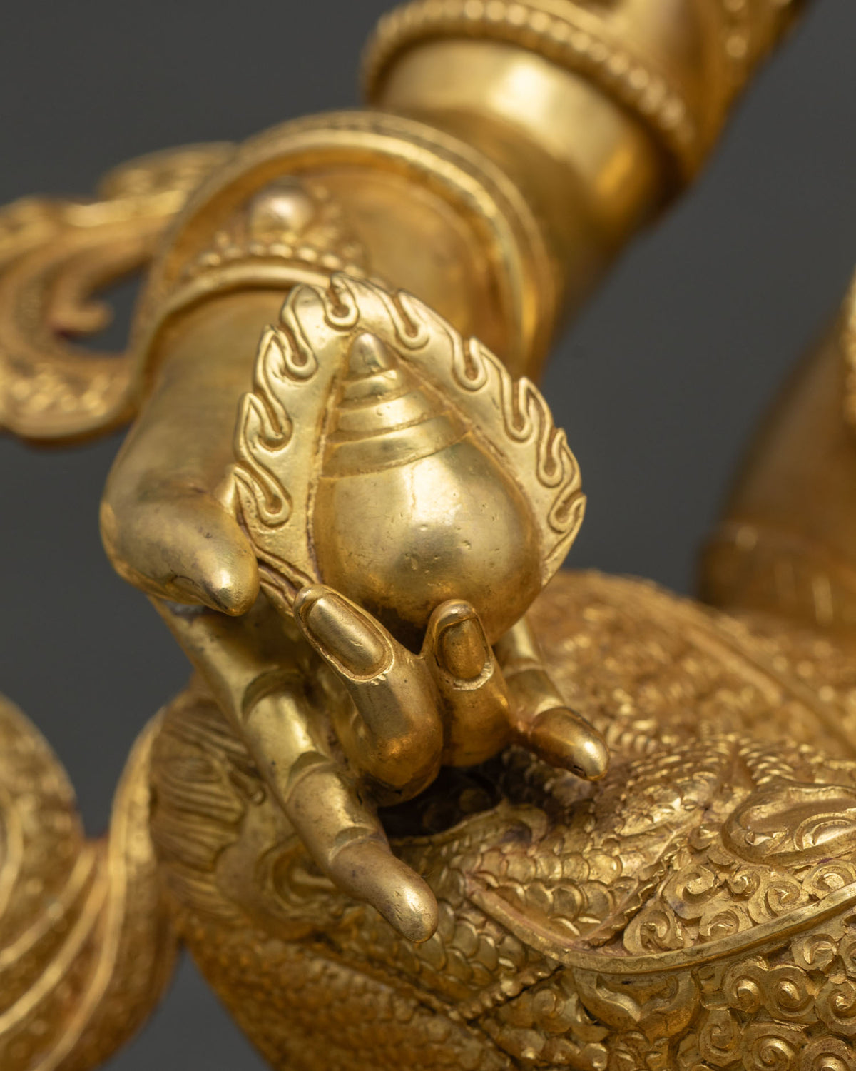 Dzambhala Copper Statue – Hand-Carved Wealth Deity from Nepal