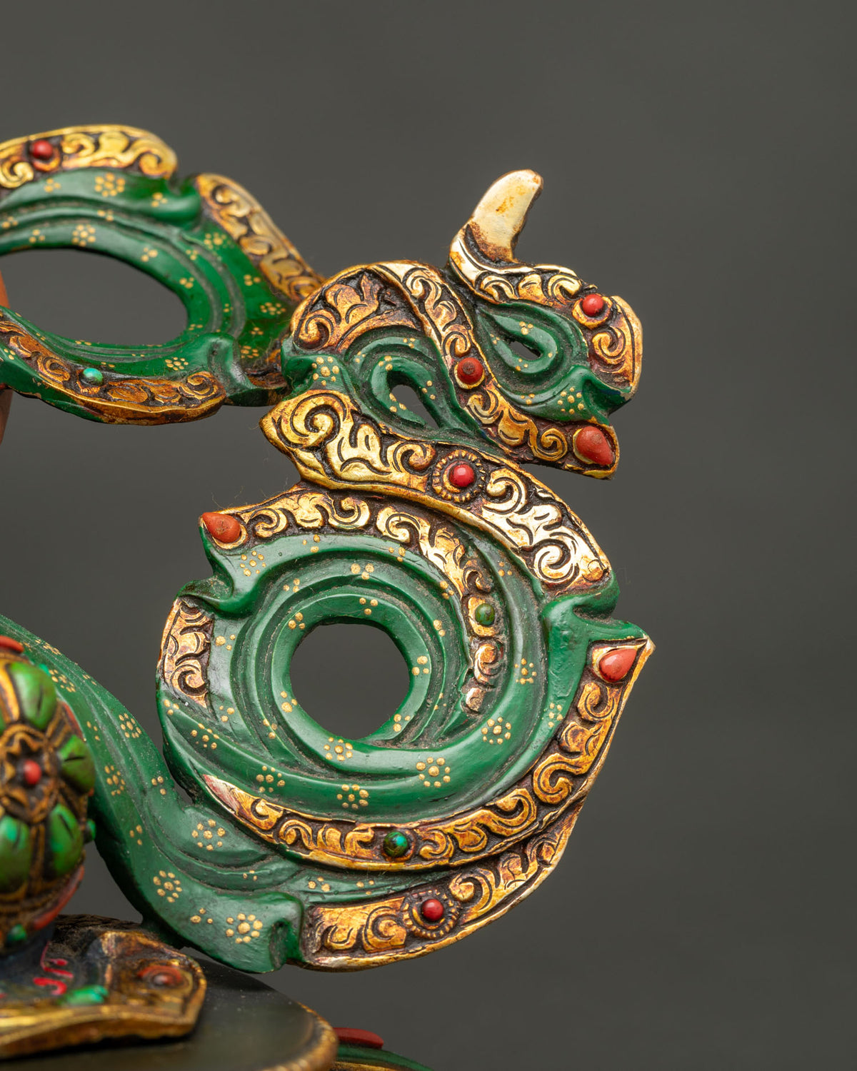 Colorful Yellow Dzambhala Copper Statue | Manifest Wealth & Prosperity
