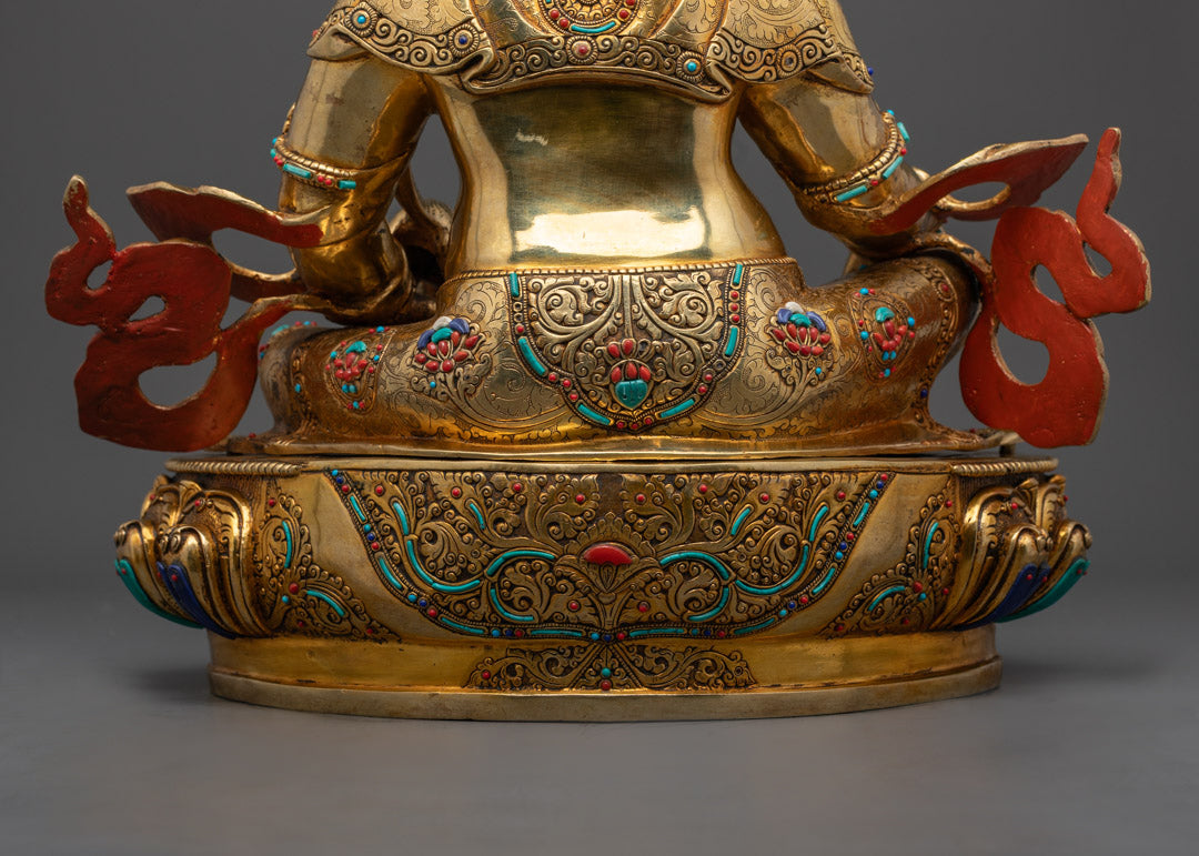 Nepalese Dzambhala Statue | Hand-Carved Deity of Wealth