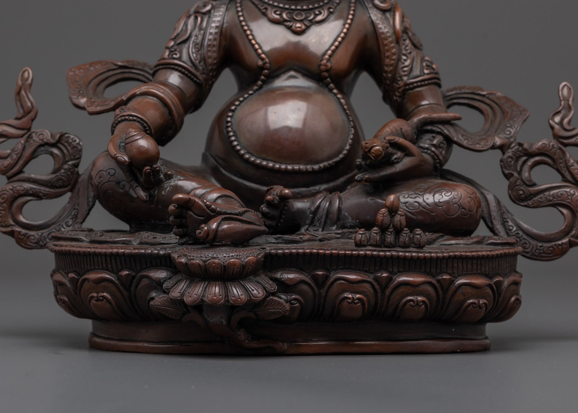 Handcrafted Oxidized Dzambhala Statue | Protector of Wealth