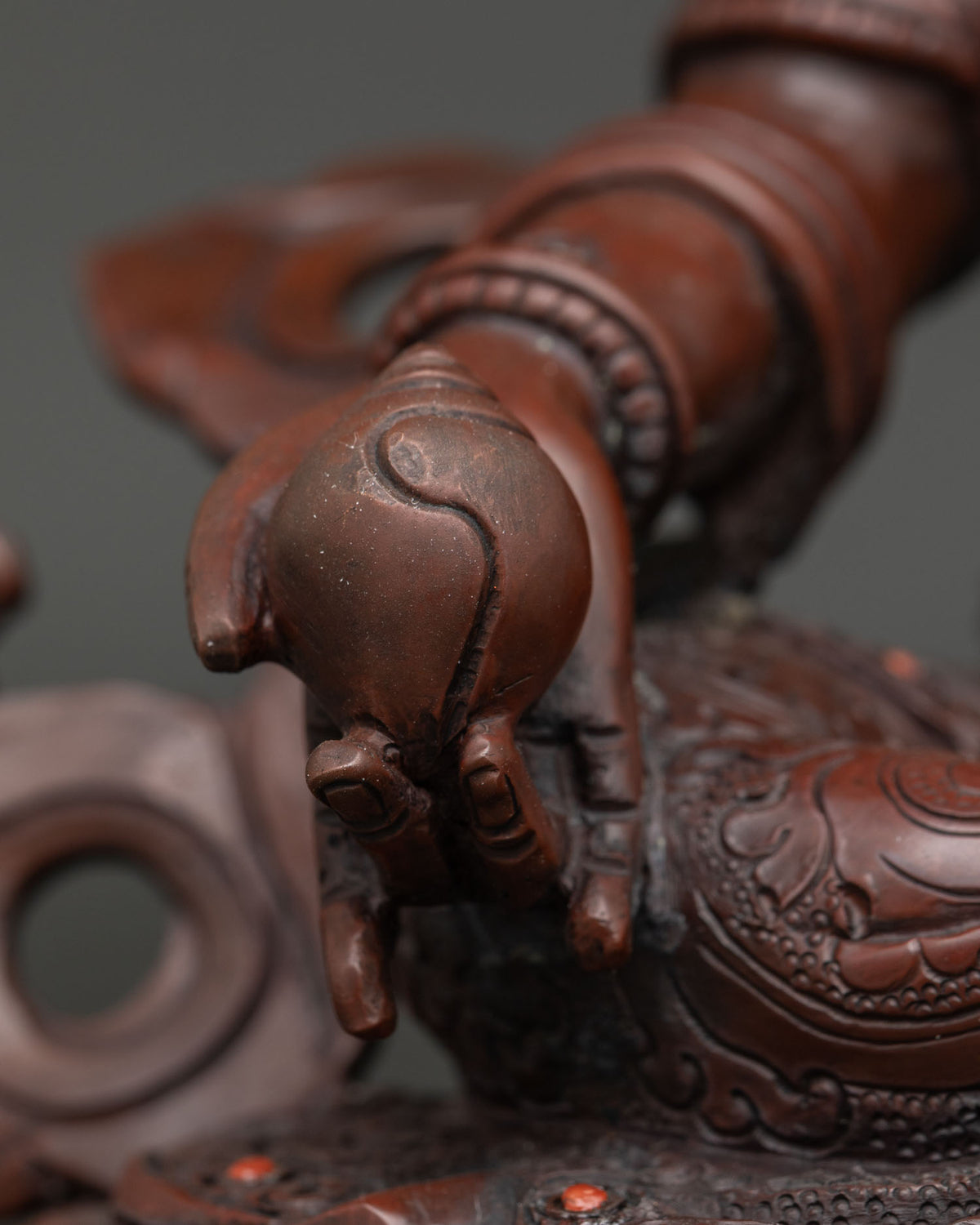 Oxidized Dzambhala Statue | Handcrafted Buddhist Wealth Deity Statue