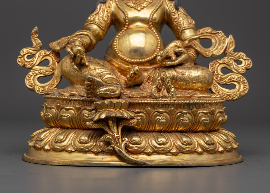 Yellow Dzambhala Mantra Statue | Buddhist Semi-Wrathful Wealth Deity
