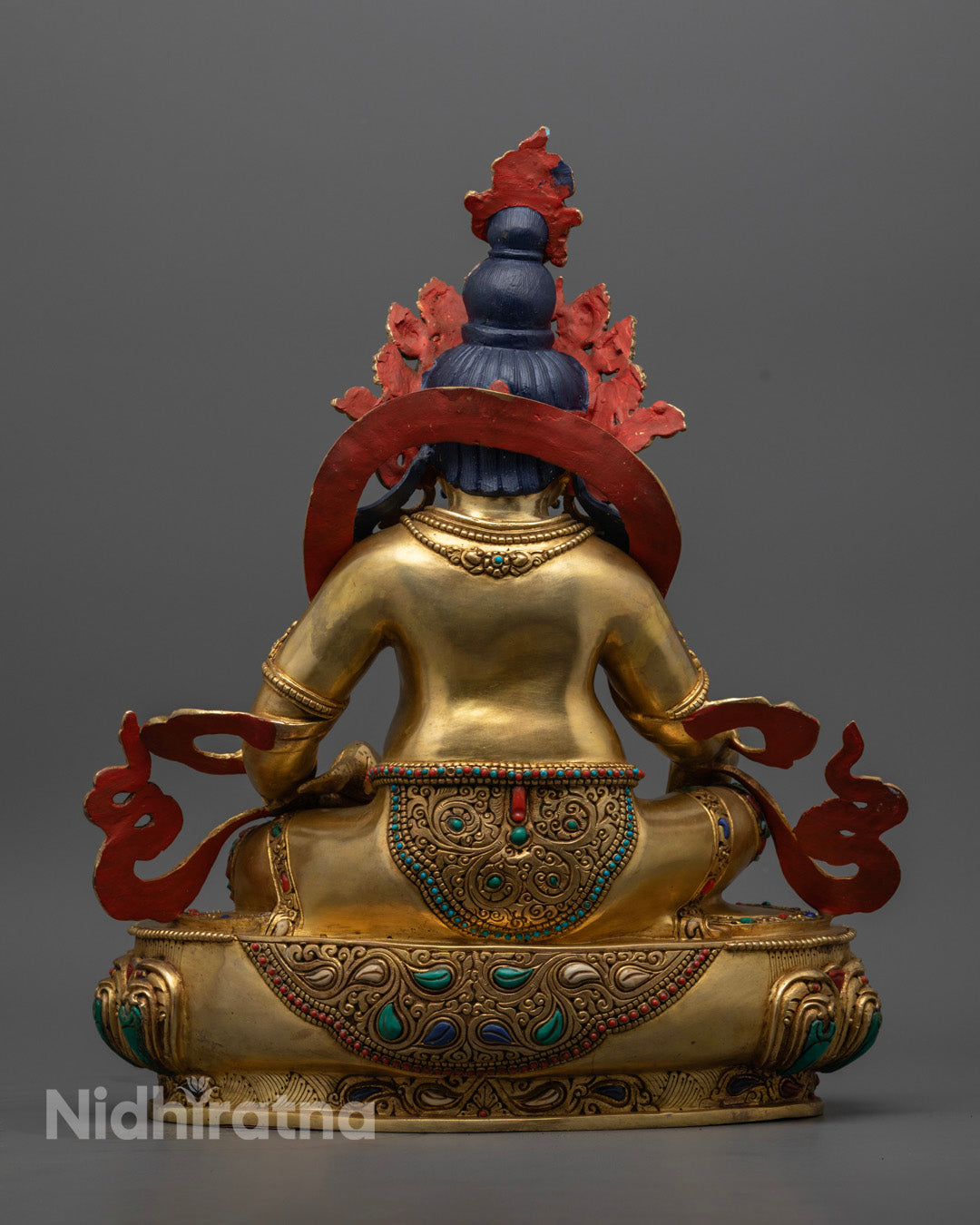Hand-Carved Jambhala Statue | Tibetan Wealth Deity