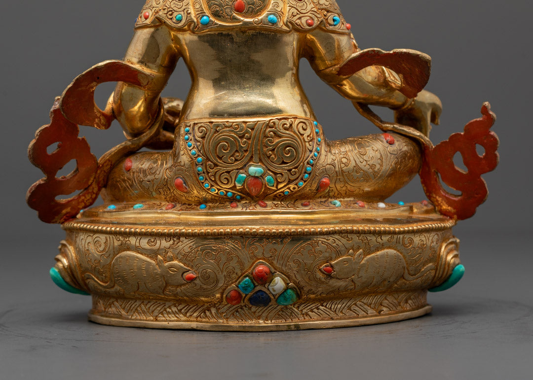 Nepalese Dzambhala Statue | Gold-Gilded for Good Fortune