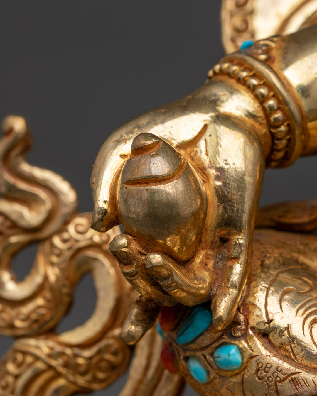 Nepalese Dzambhala Statue | Gold-Gilded for Good Fortune