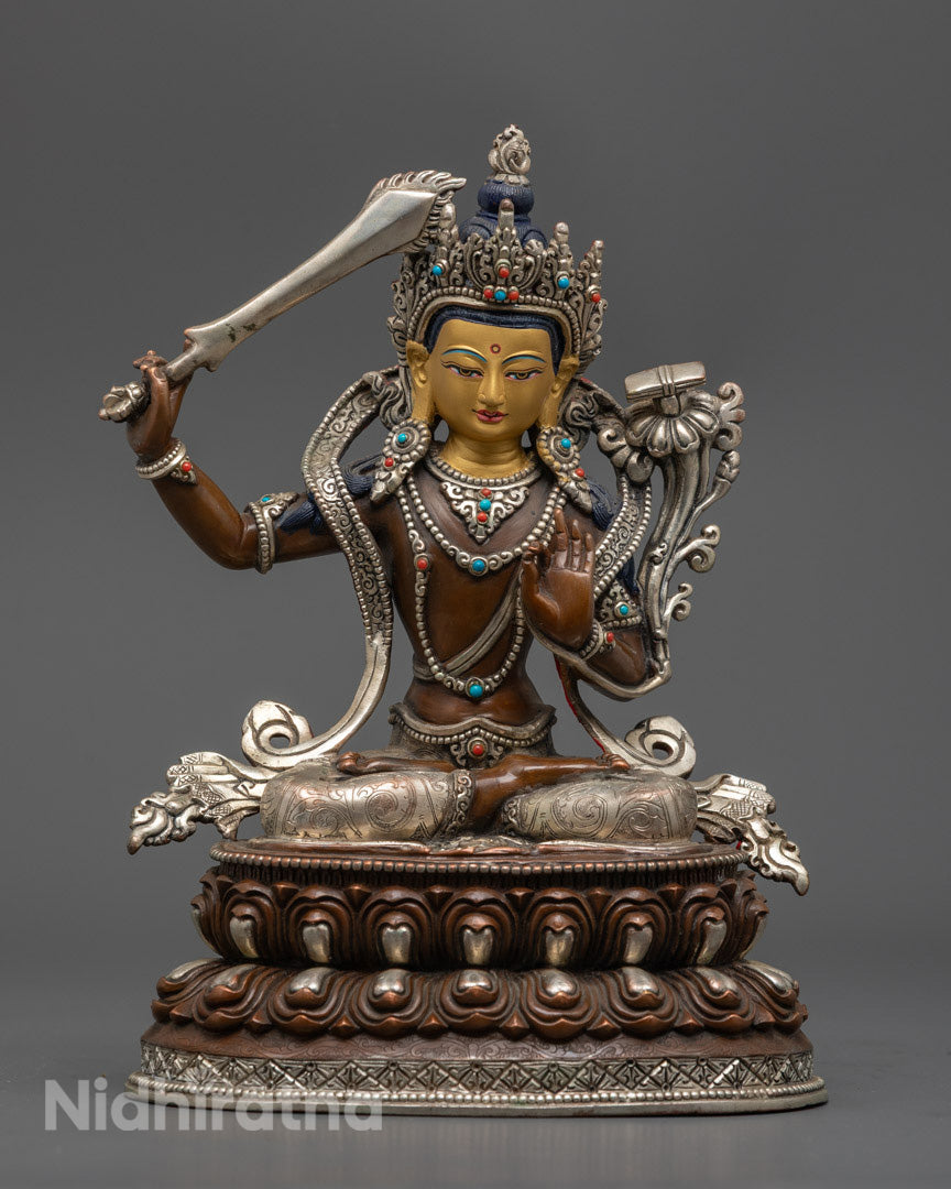 Exquisite Manjushri Sculpture | Nepali Buddhist Art