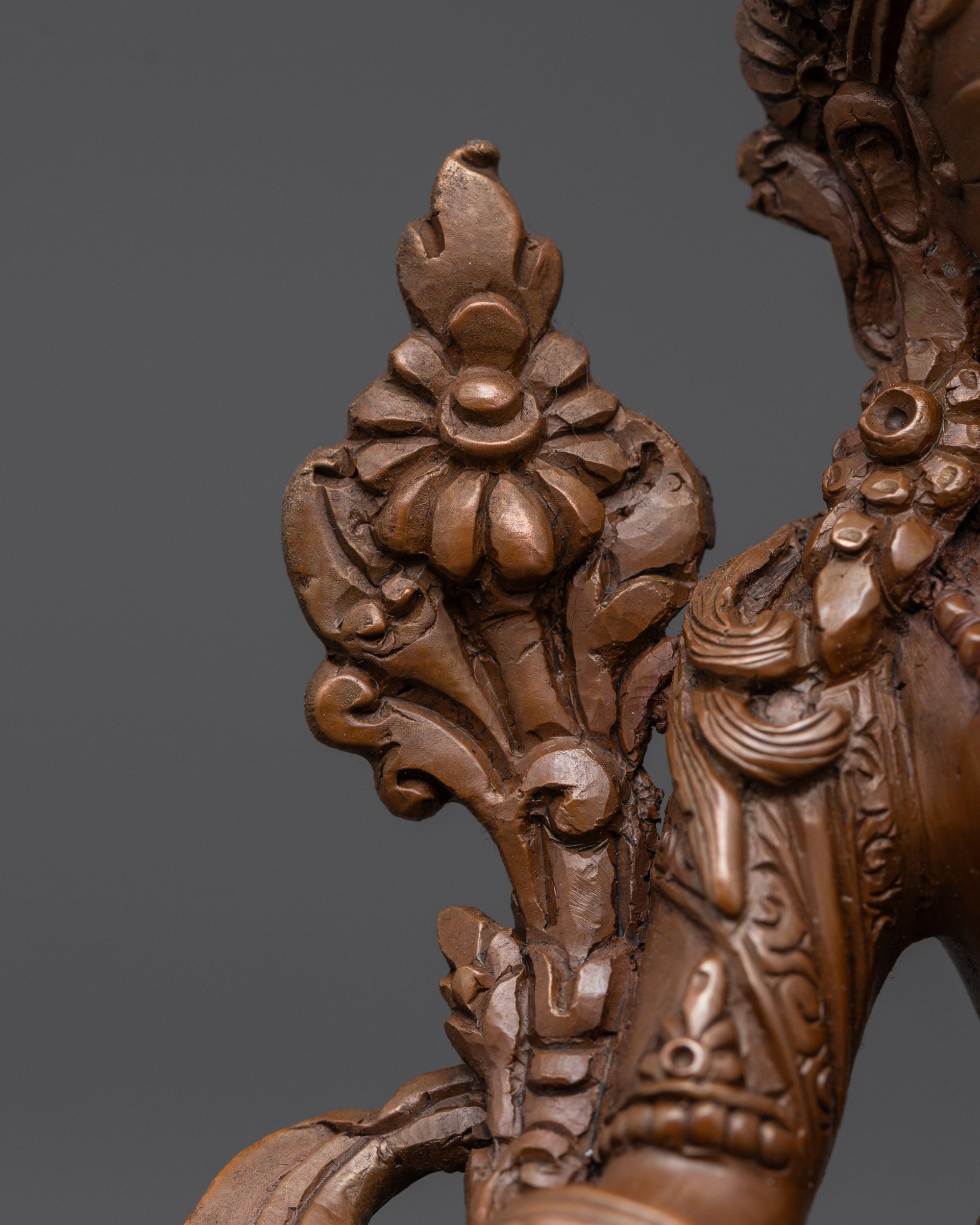 Oxidized Copper Green Tara Statue | Handcrafted Buddhist Sculpture