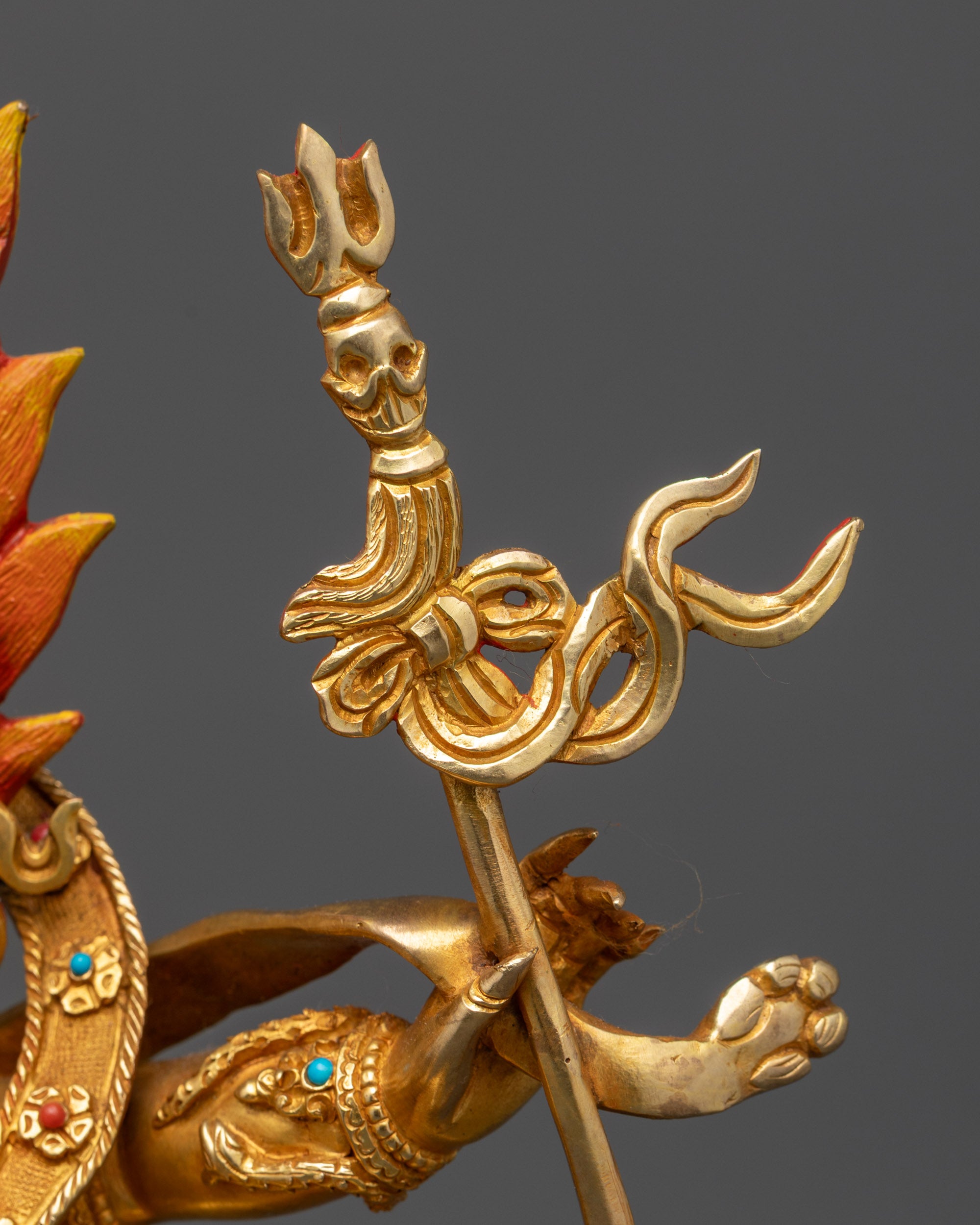 Dharma Protector Mahakala Statue | Wrathful Six Armed Vajrayana Deity