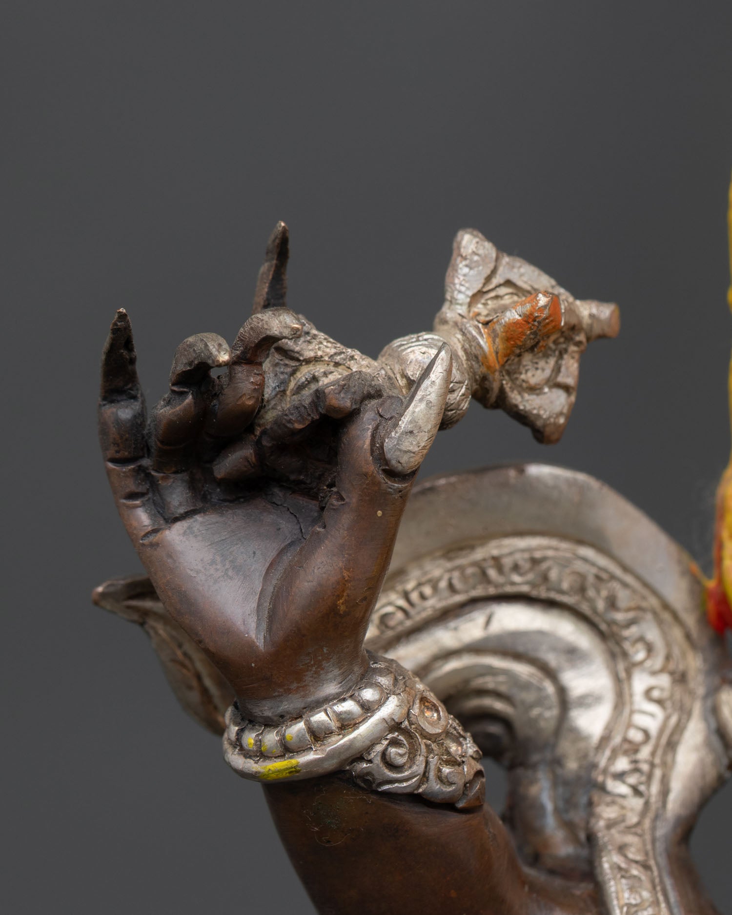 Handmade Trakpo Sumtril Statue | Tibetan Spiritual Artwork