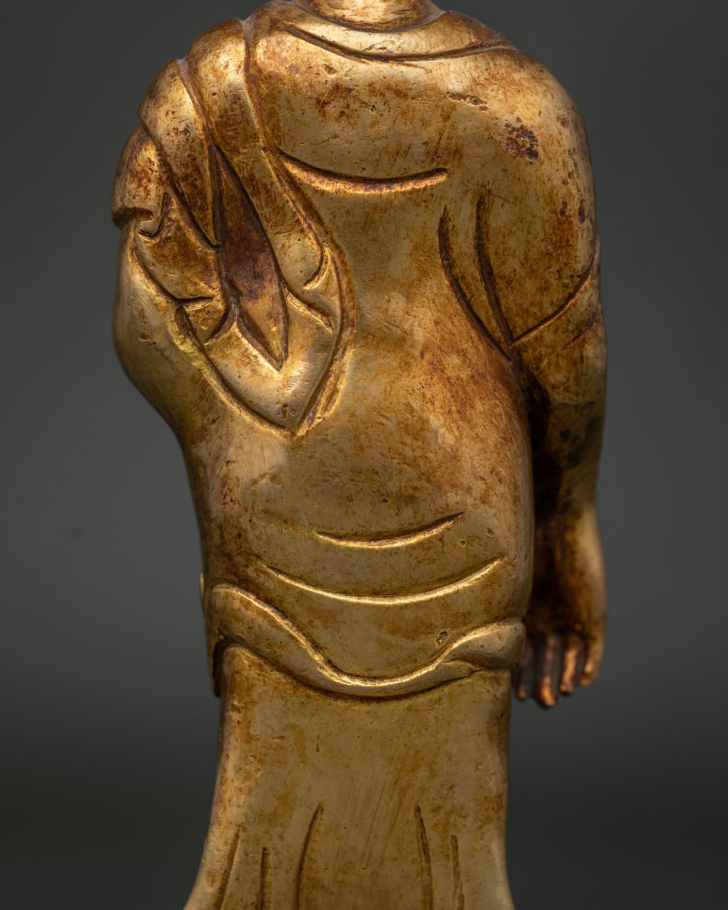 Standing Shakyamuni Buddha Statue | Nepalese Copper Sculpture