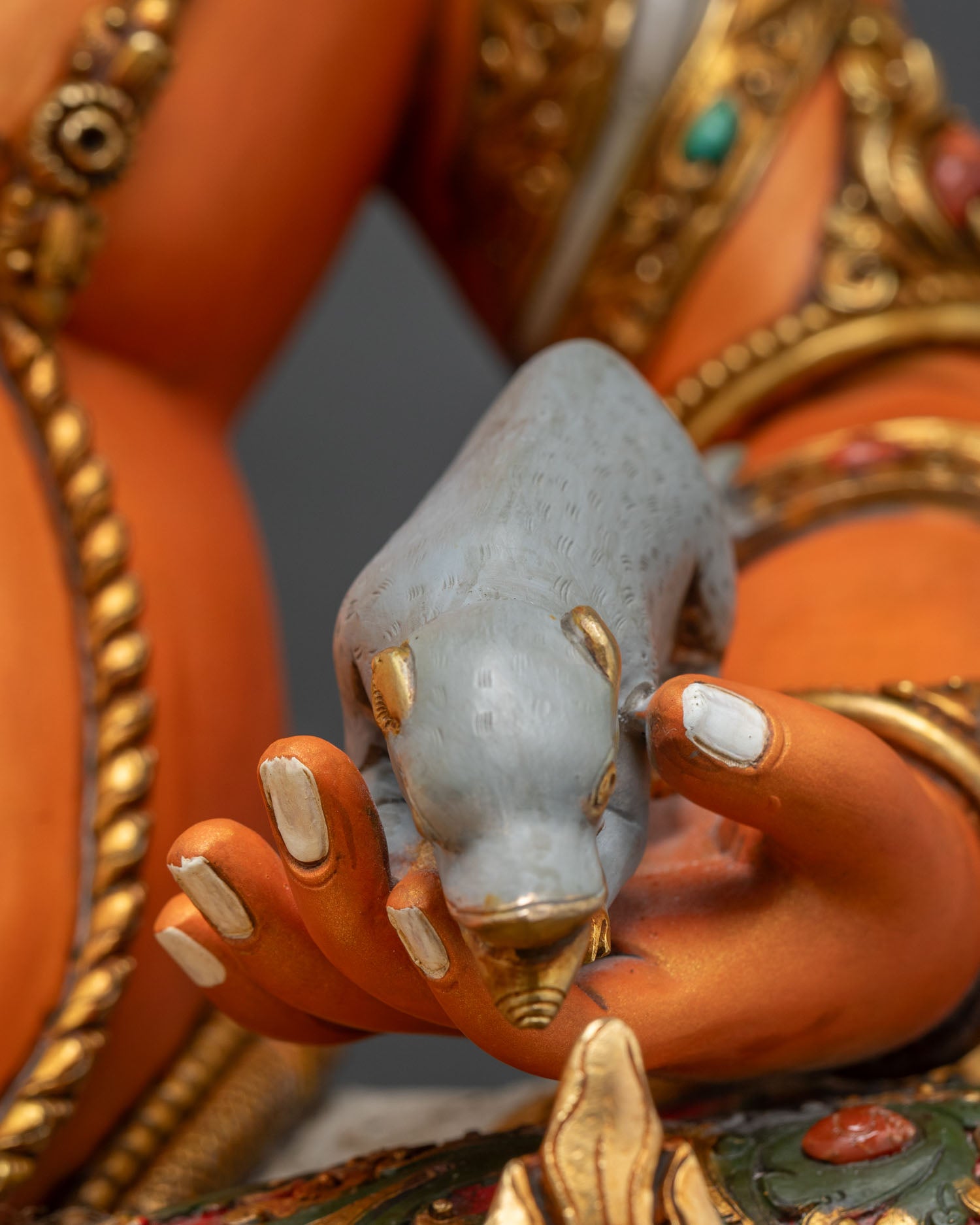 Vibrant Dzambhala Statue | The Guardian of Wealth and Fortune
