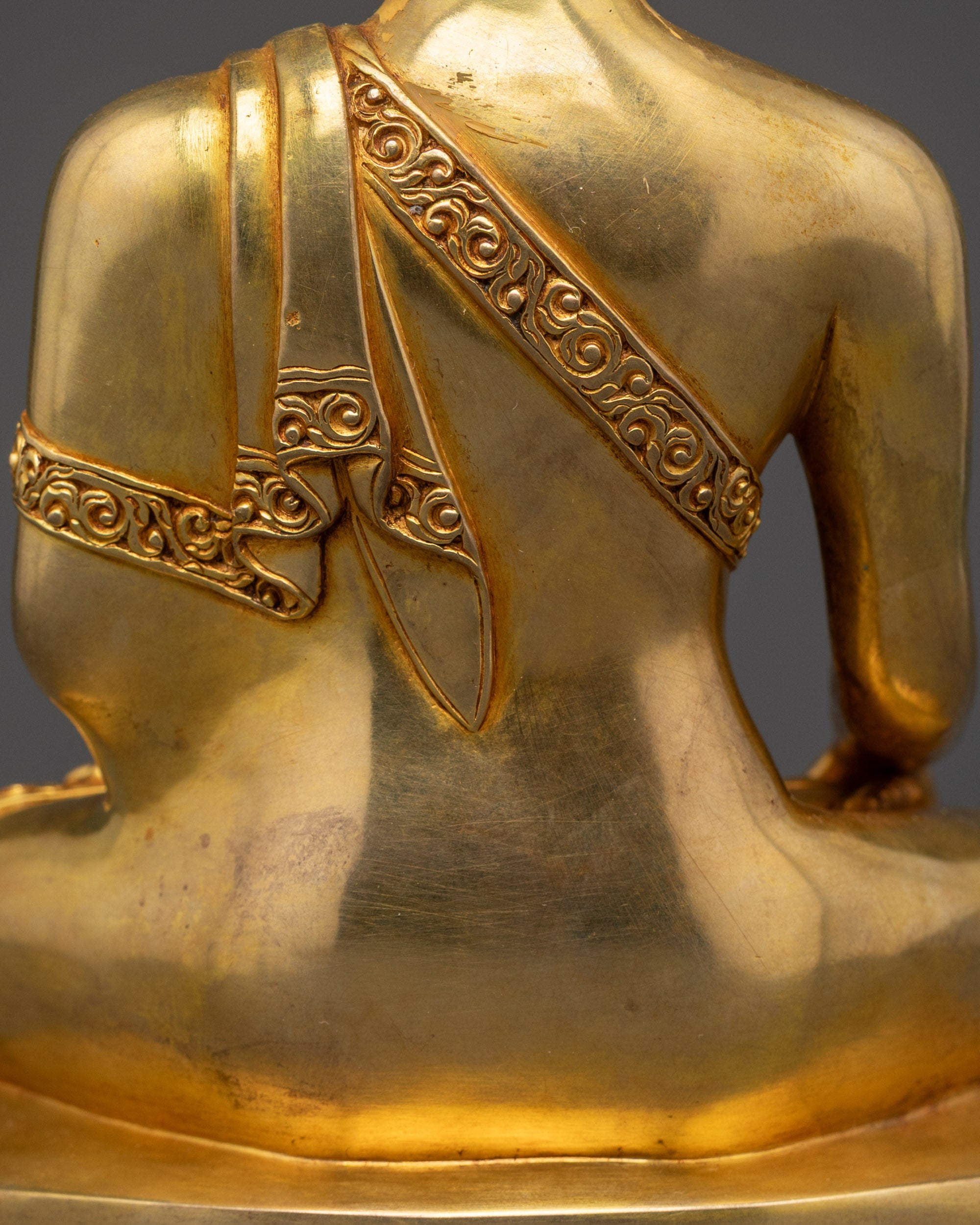 Premium Shaka Nyorai Statue | 24K Gold-Fire Gilded Buddha Statue