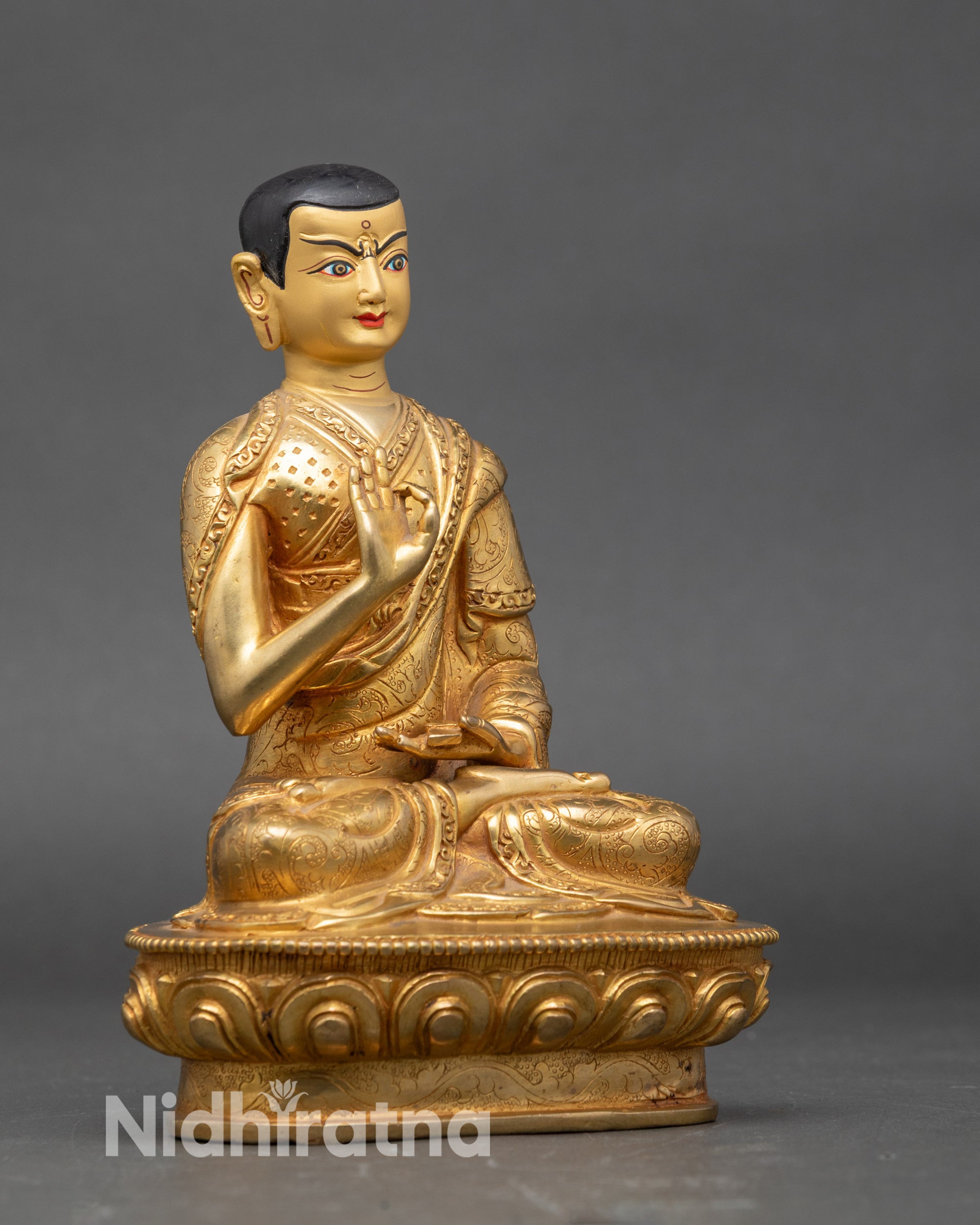 Je Tsongkhapa Statue Set – Handmade Buddhist Master Figures
