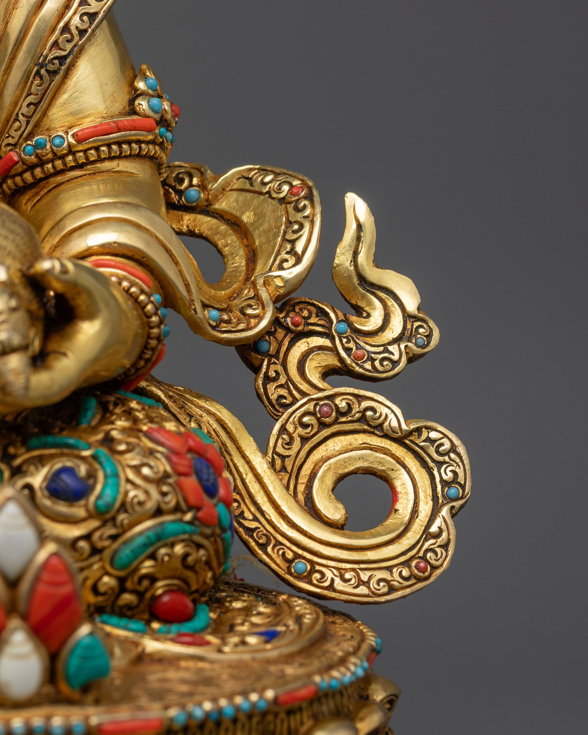 Premium Yellow Dzambhala Sculpture | Handcrafted Spiritual Wealth God