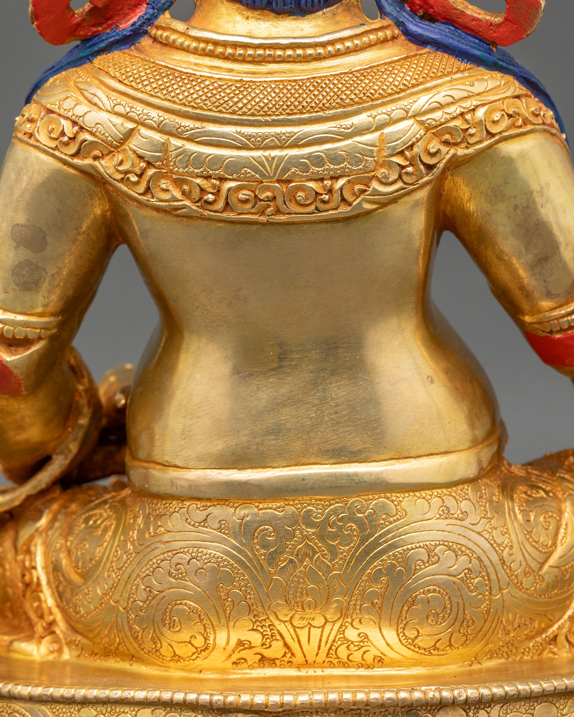 Hand-Carved Dzambhala (Jambhala) Statue | Buddhist Wealth God