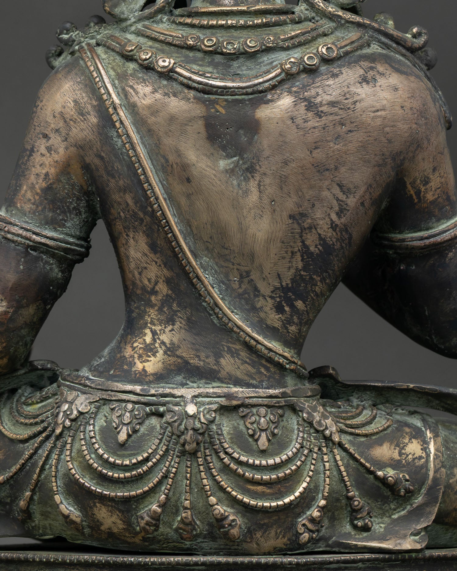 Solid Bronze Vajrasattva Statue – Tibetan Buddhist Figurine
