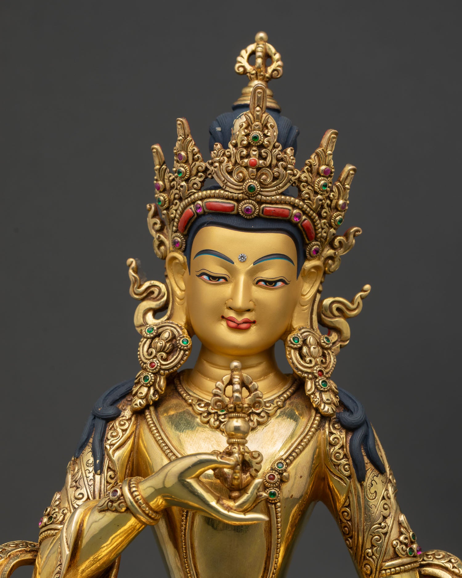Vajrasattva Statue | 24K Gold Fire-Gilded Copper Artwork