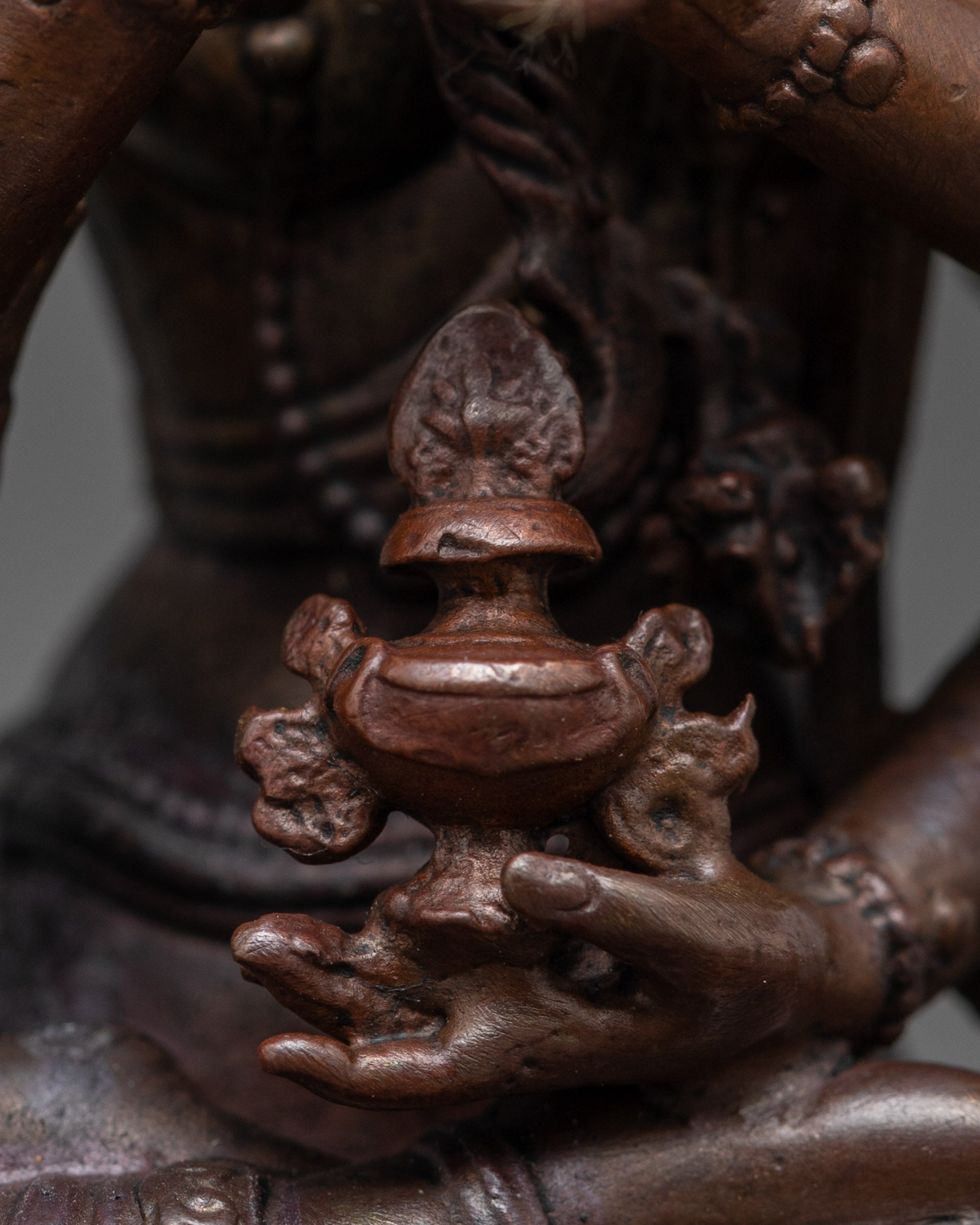 Sacred Namgyalma Sculpture | Oxidized Finish Longevity Deity