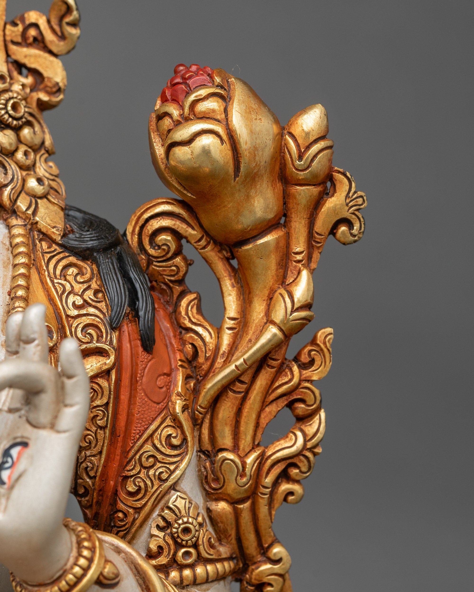 Traditional White Tara Statue | Masterfully Crafted by Artisans
