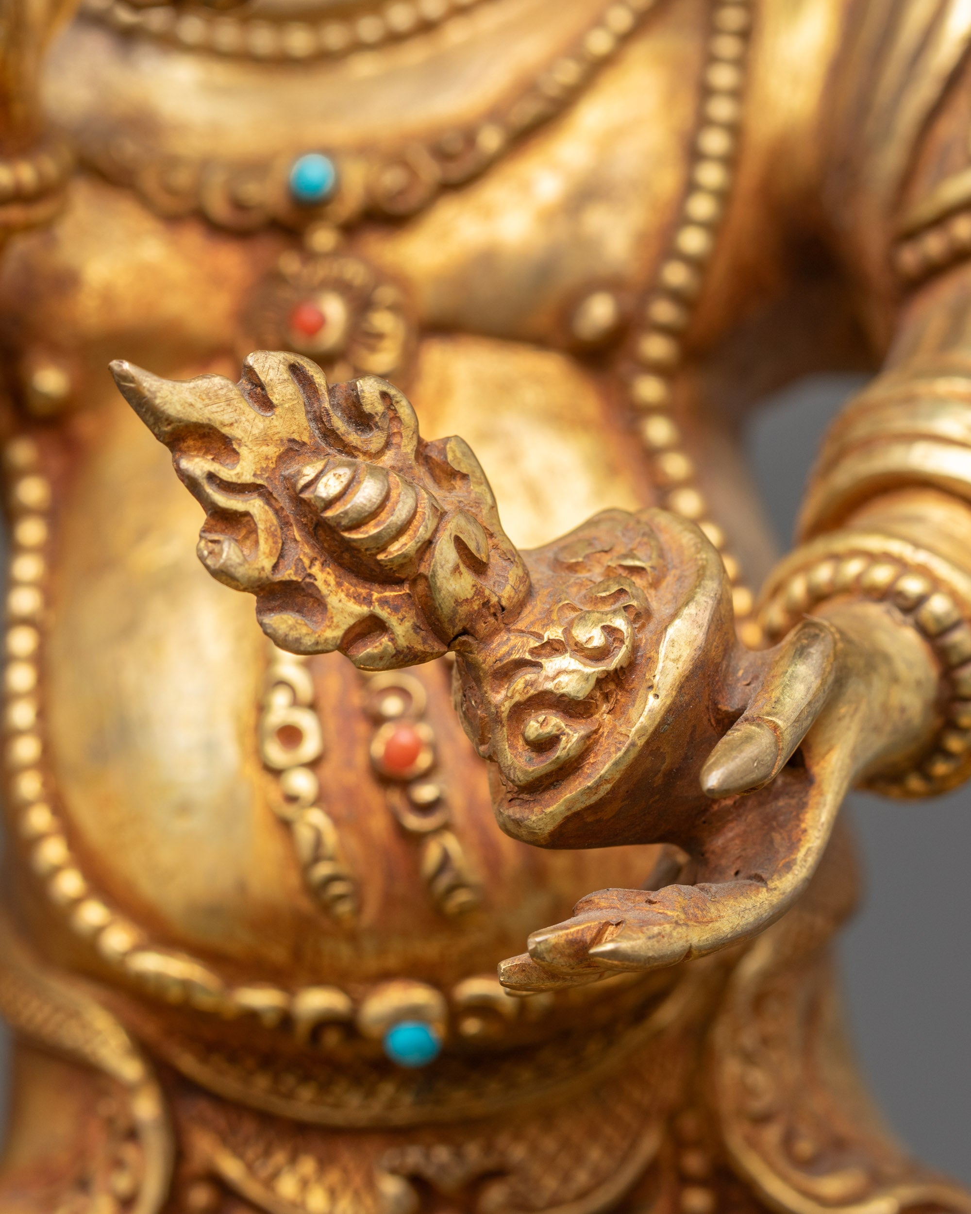 Protector White Mahakala Statue | Tibetan Buddhist Mahakala Idol