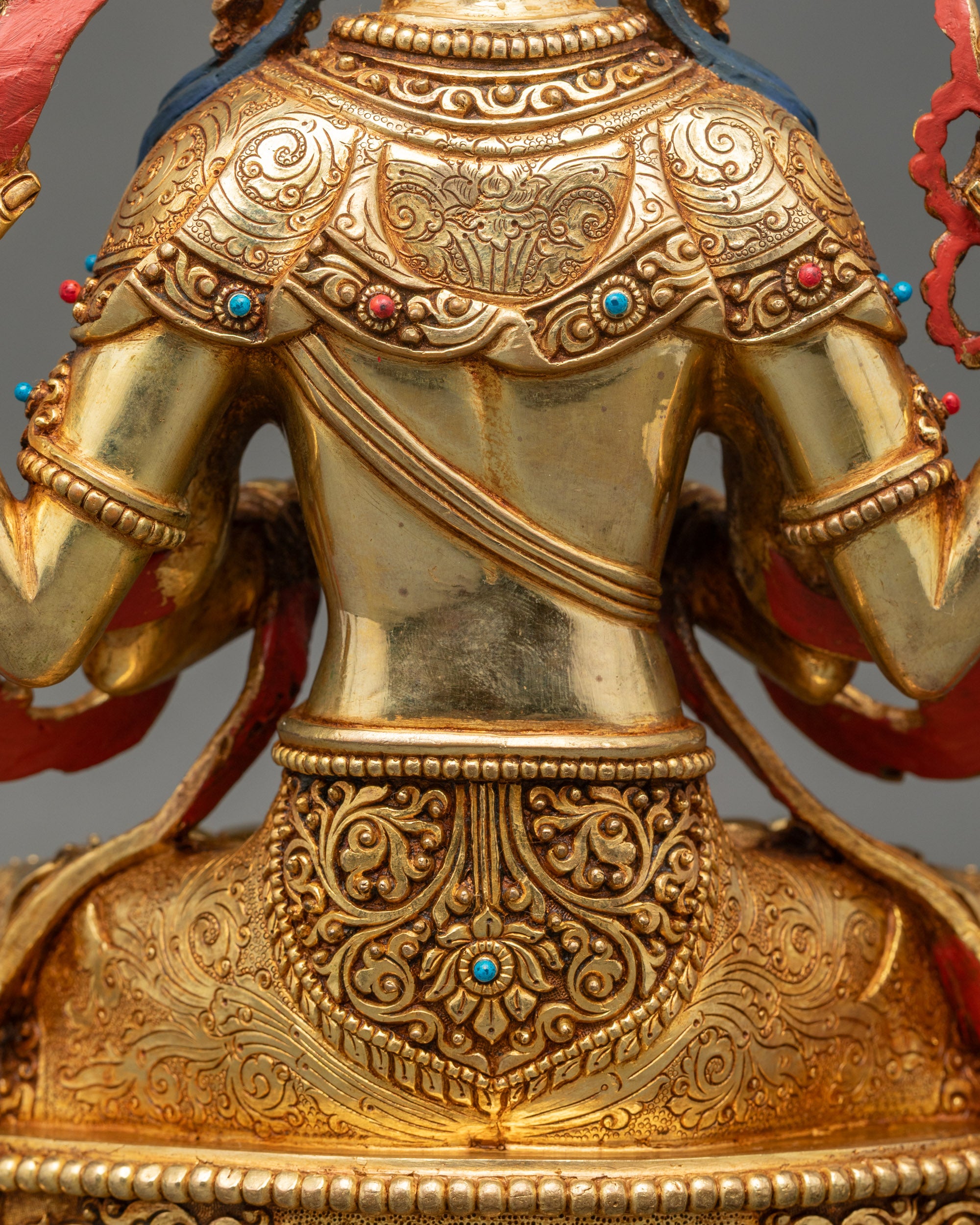 Chenrezig Statue | 24K Gold-Gilded Avalokiteshvara Sculpture