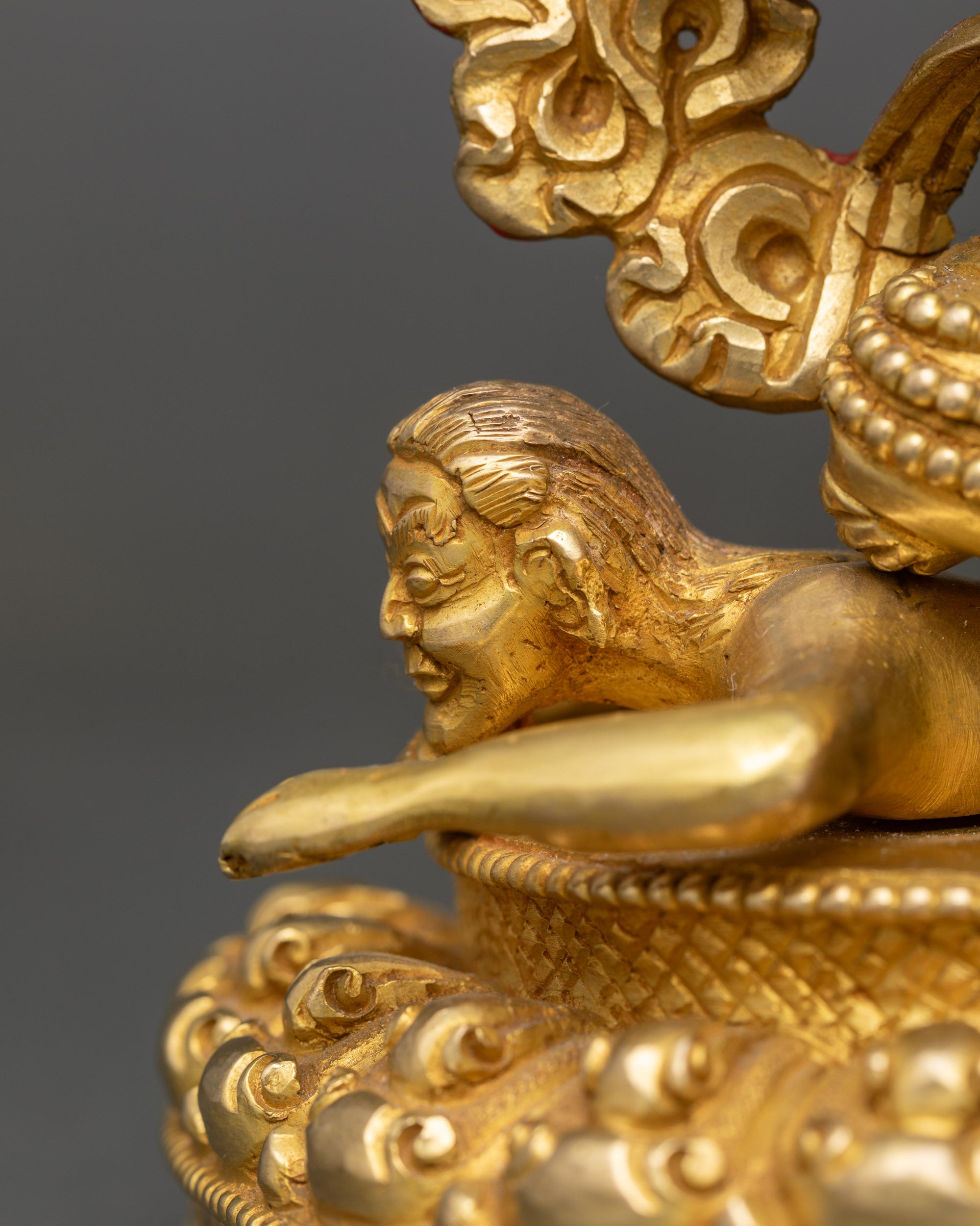 Sacred Chaturbhuja Mahakala Statue | Four-armed Mahakala Sculpture