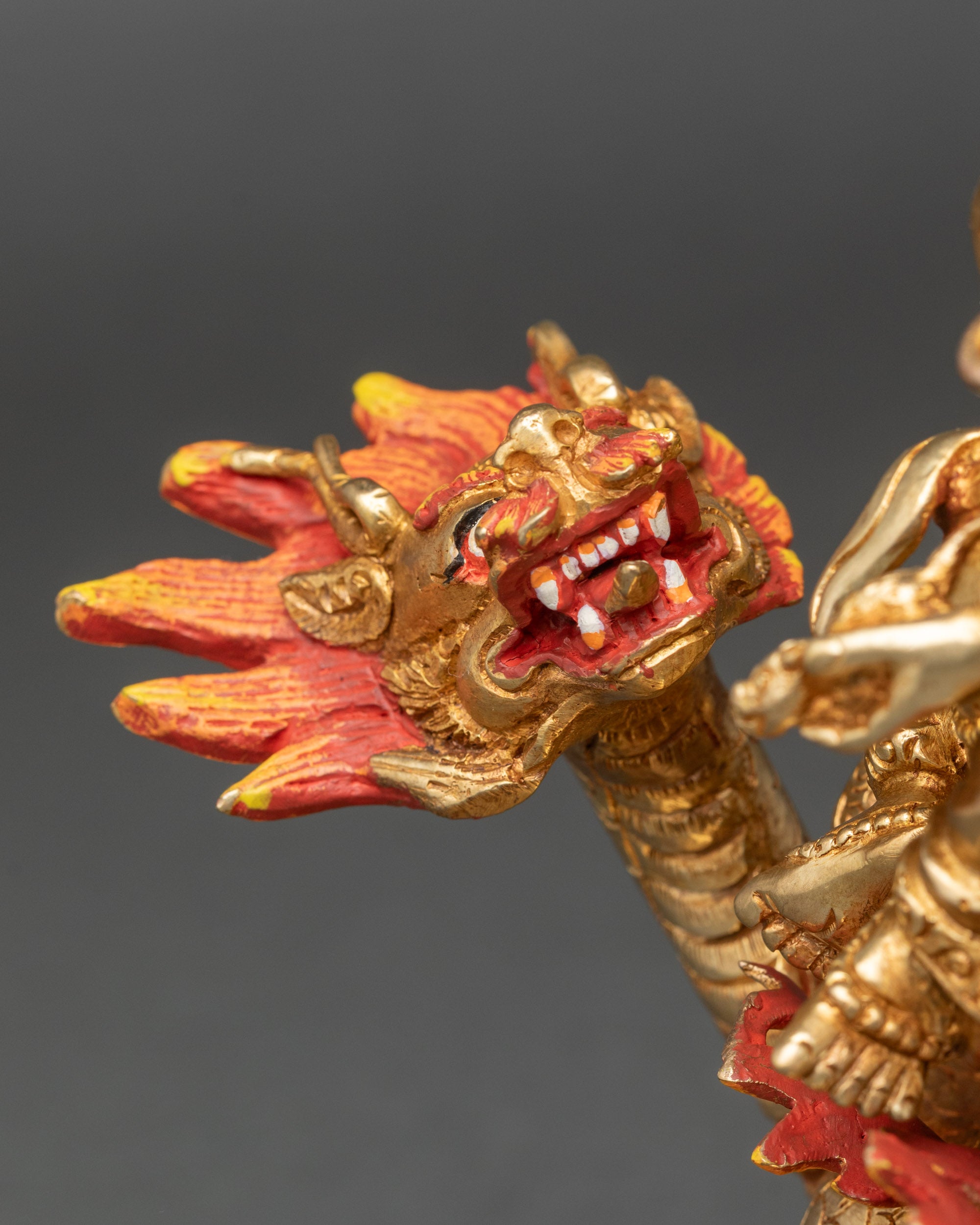 White Dzambhala Sculpture | Prosperity and Abundance Altar Piece