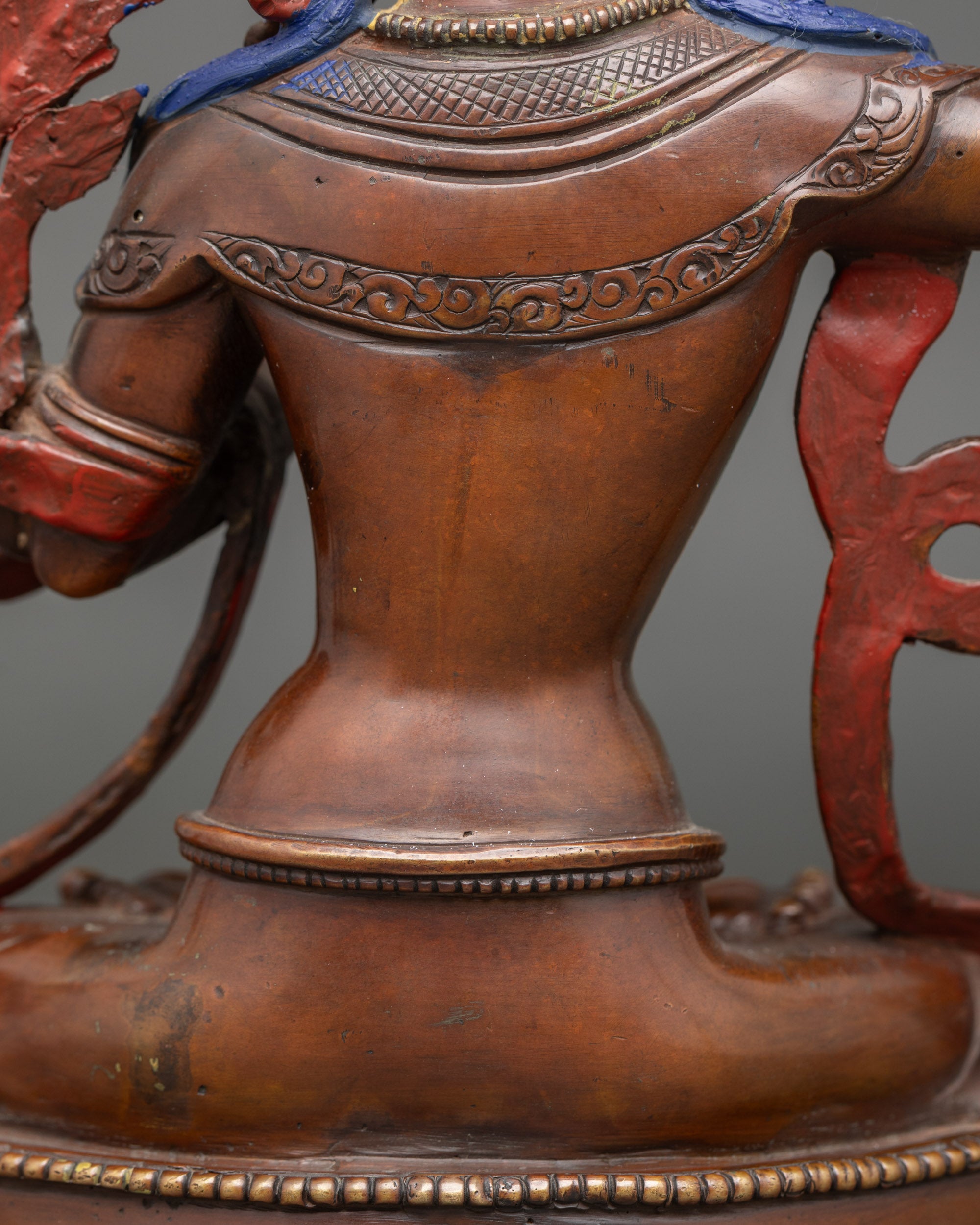 Sacred Manjushri Statue | Oxidized Bodhisattva of Wisdom from Nepal