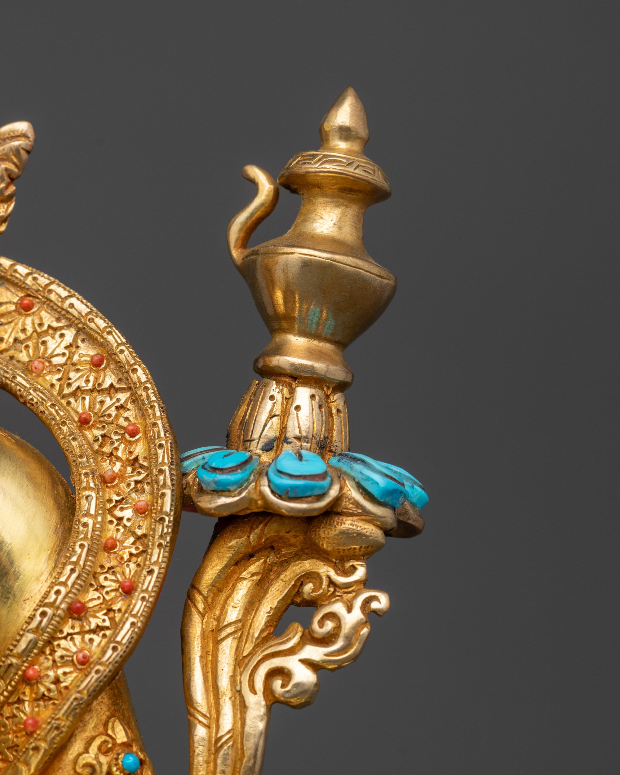 Elegant Maitreya Buddha Statue Seated on Trona Throne | Buddhist Altar