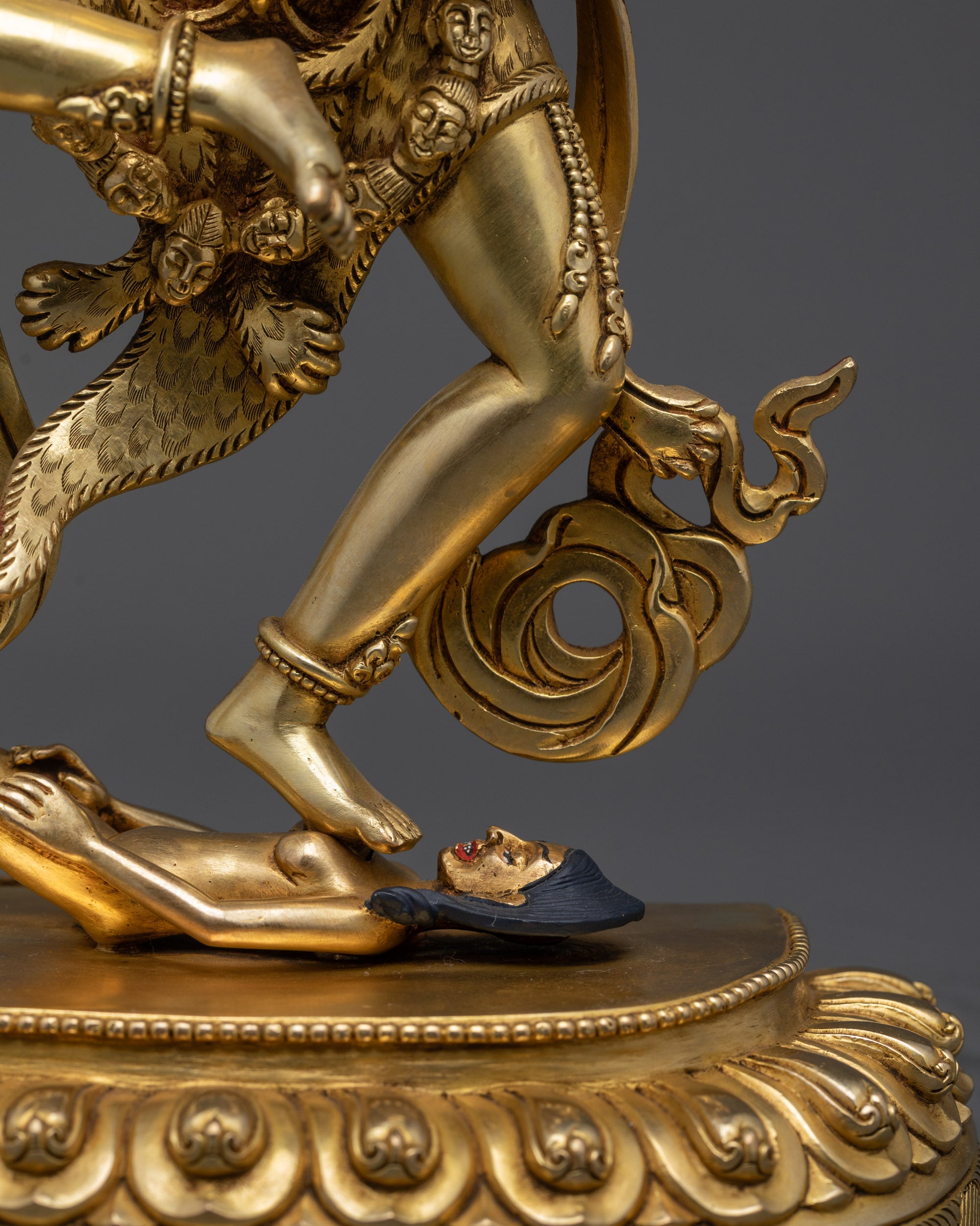 Exquisite Statue of Gold-Gilded Simha Mukha | Buddhist Art from Nepal