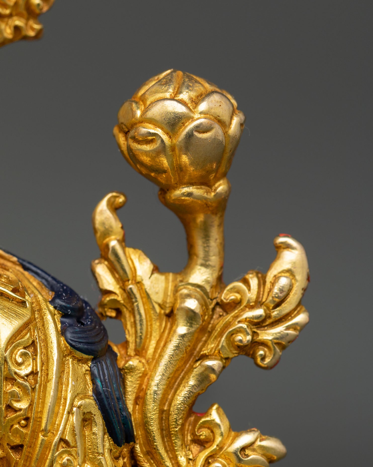 Green Tara Statue | 24K Gold Gilded Copper Art from Nepal