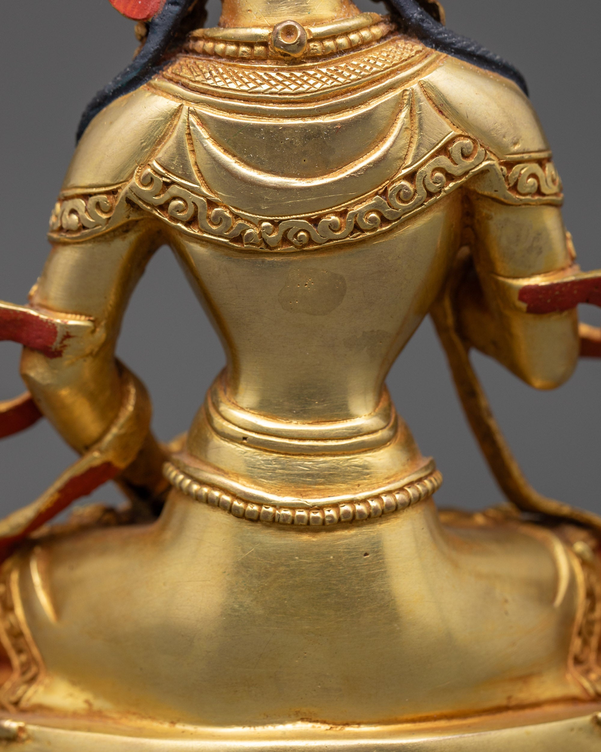 Gold-Gilded Vajrasattva Statue | Handcrafted Tibetan Idol for Prayer
