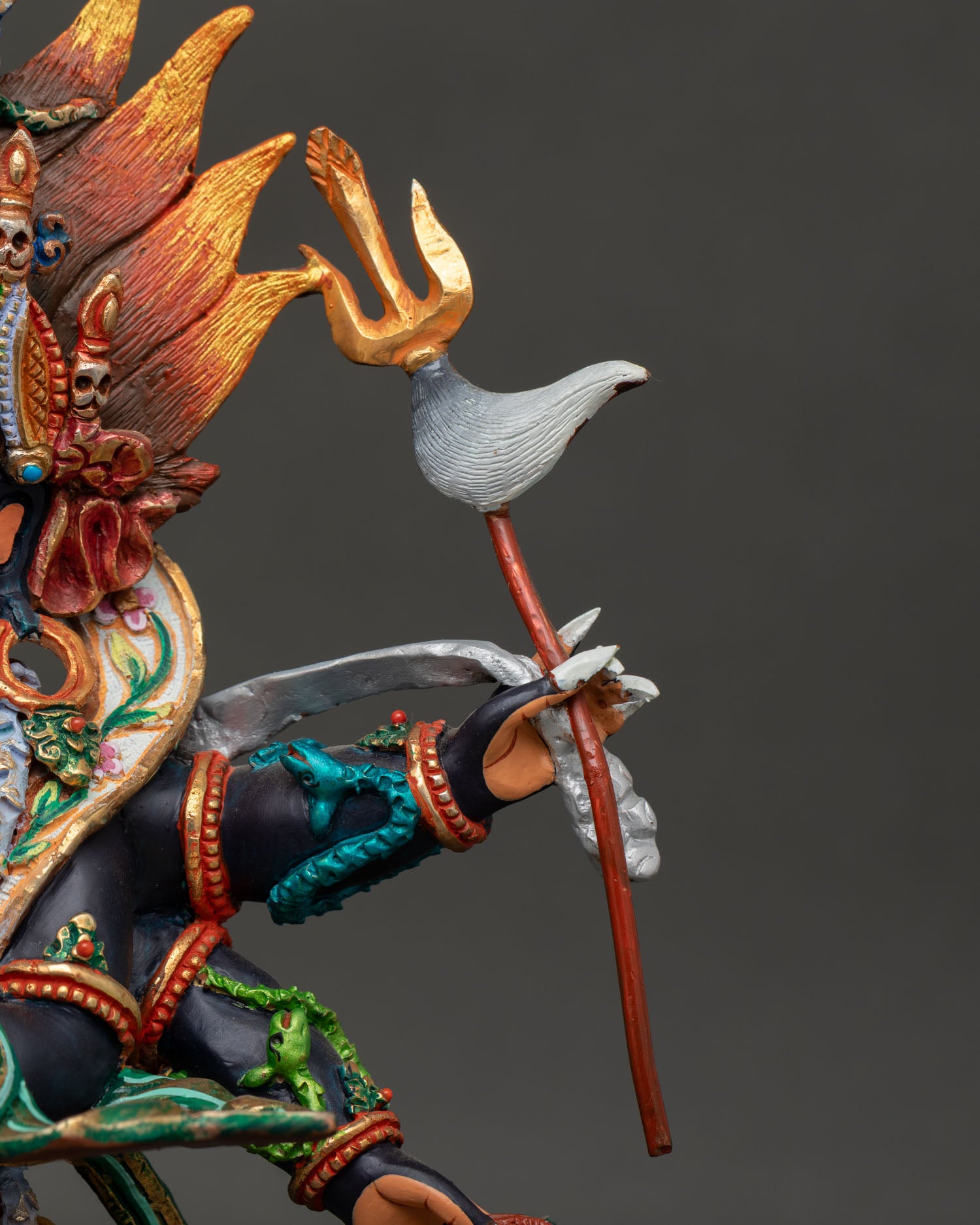 Six Arm Mahakala Statue | Authentic Tibetan Protector Artwork