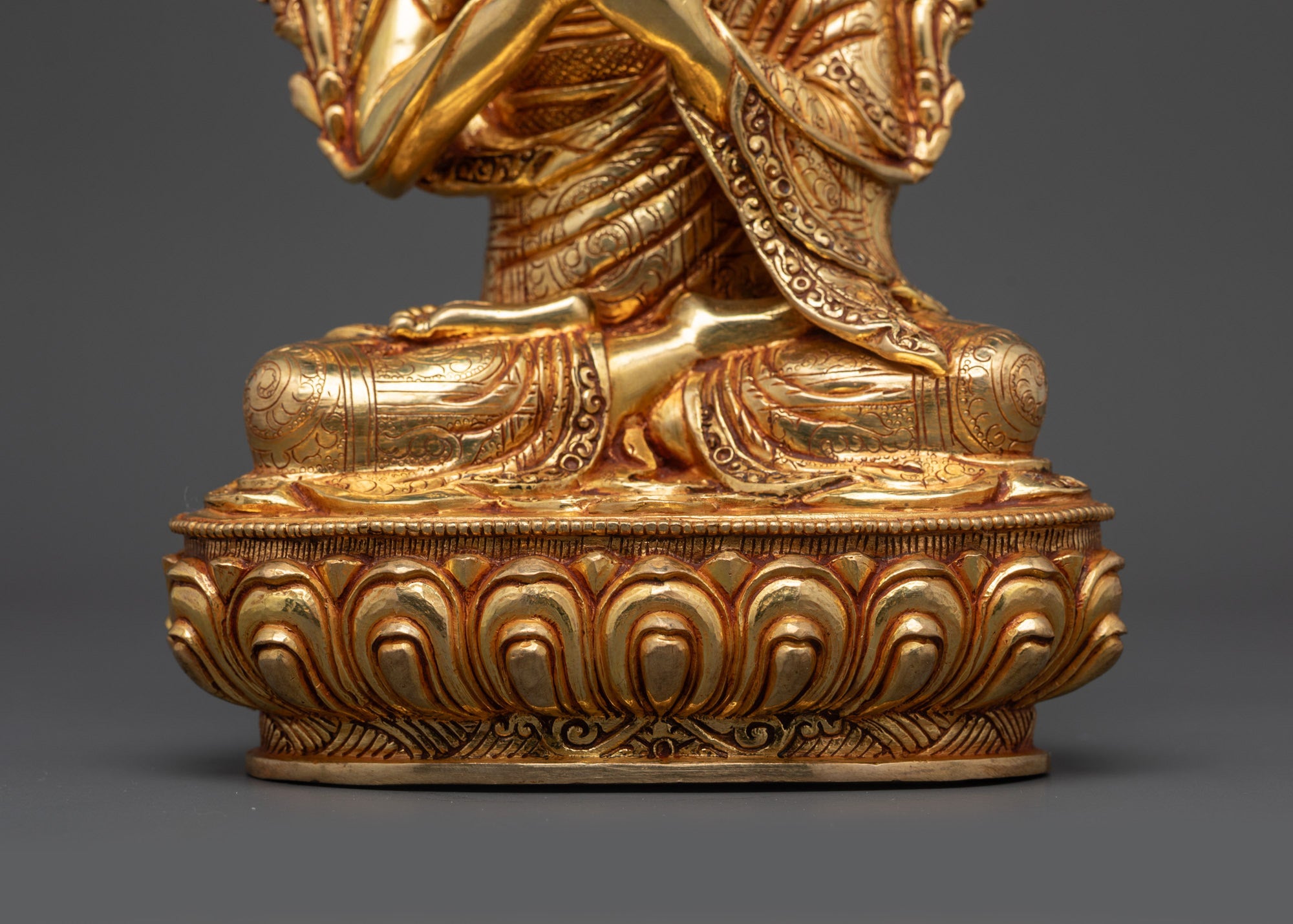 Tsong Khapa Statue Set | Tibetan Buddhist Teacher with Two Disciples