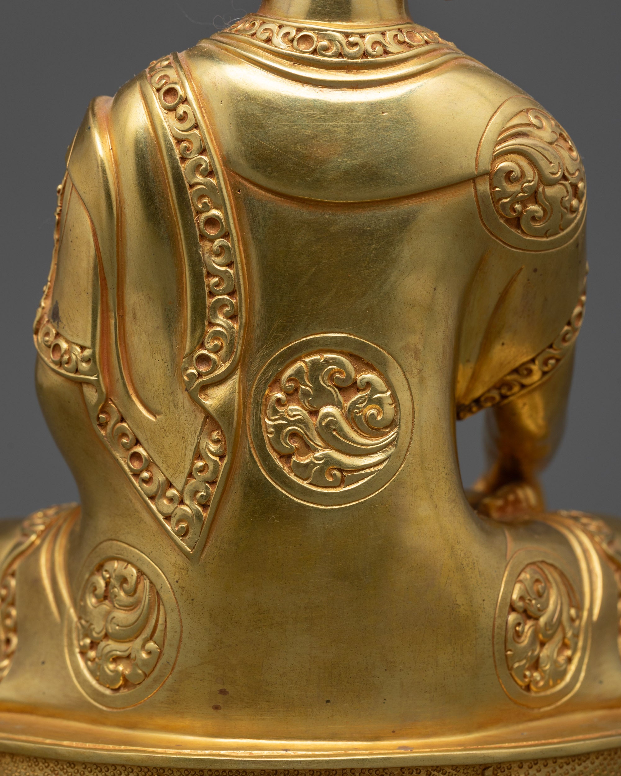 24K Fire Gold-Gilded Shakyamuni Buddha Statue | The Enlightened One