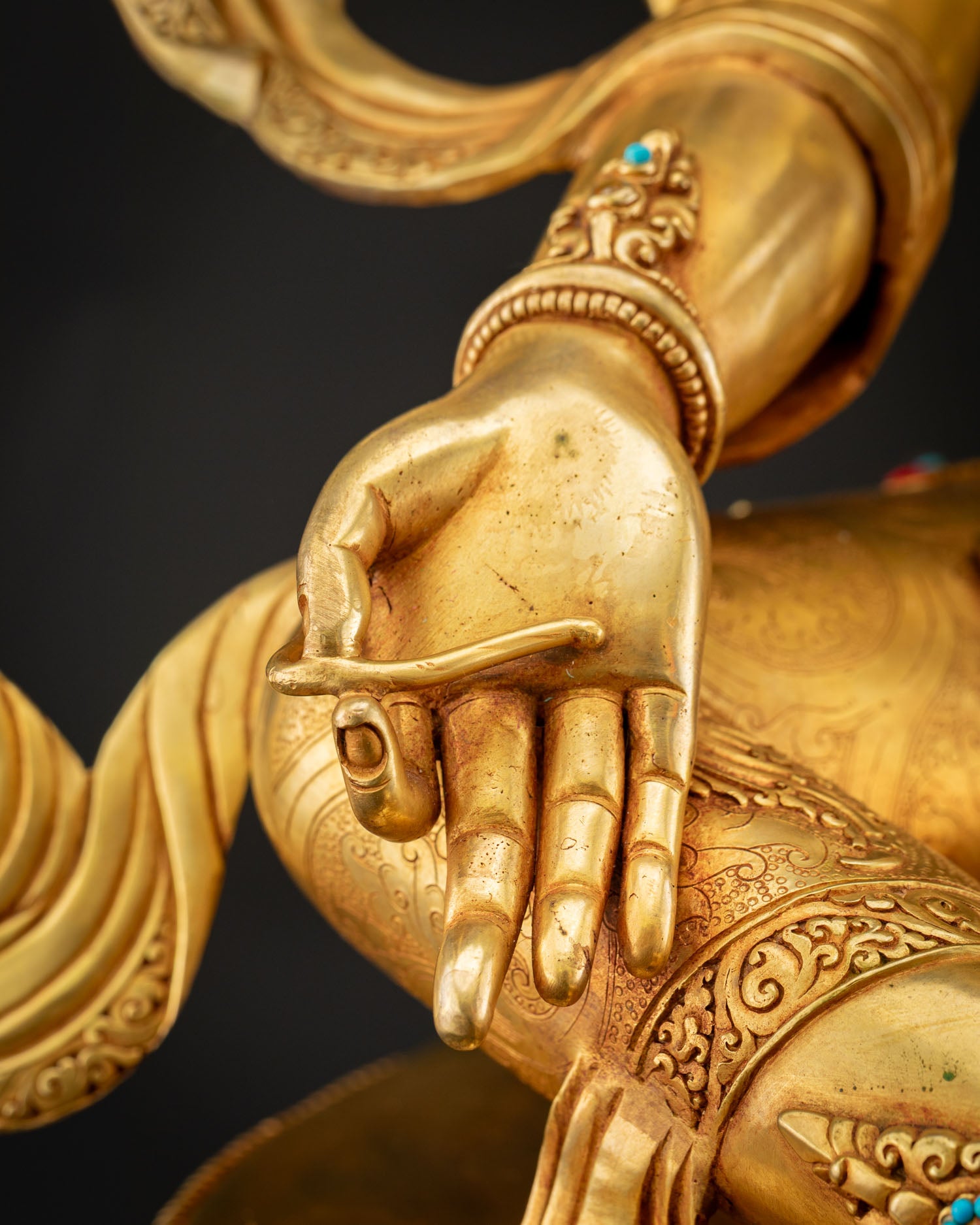 Large-Sized Green Tara Statue | Traditional Newari Craftsmanship