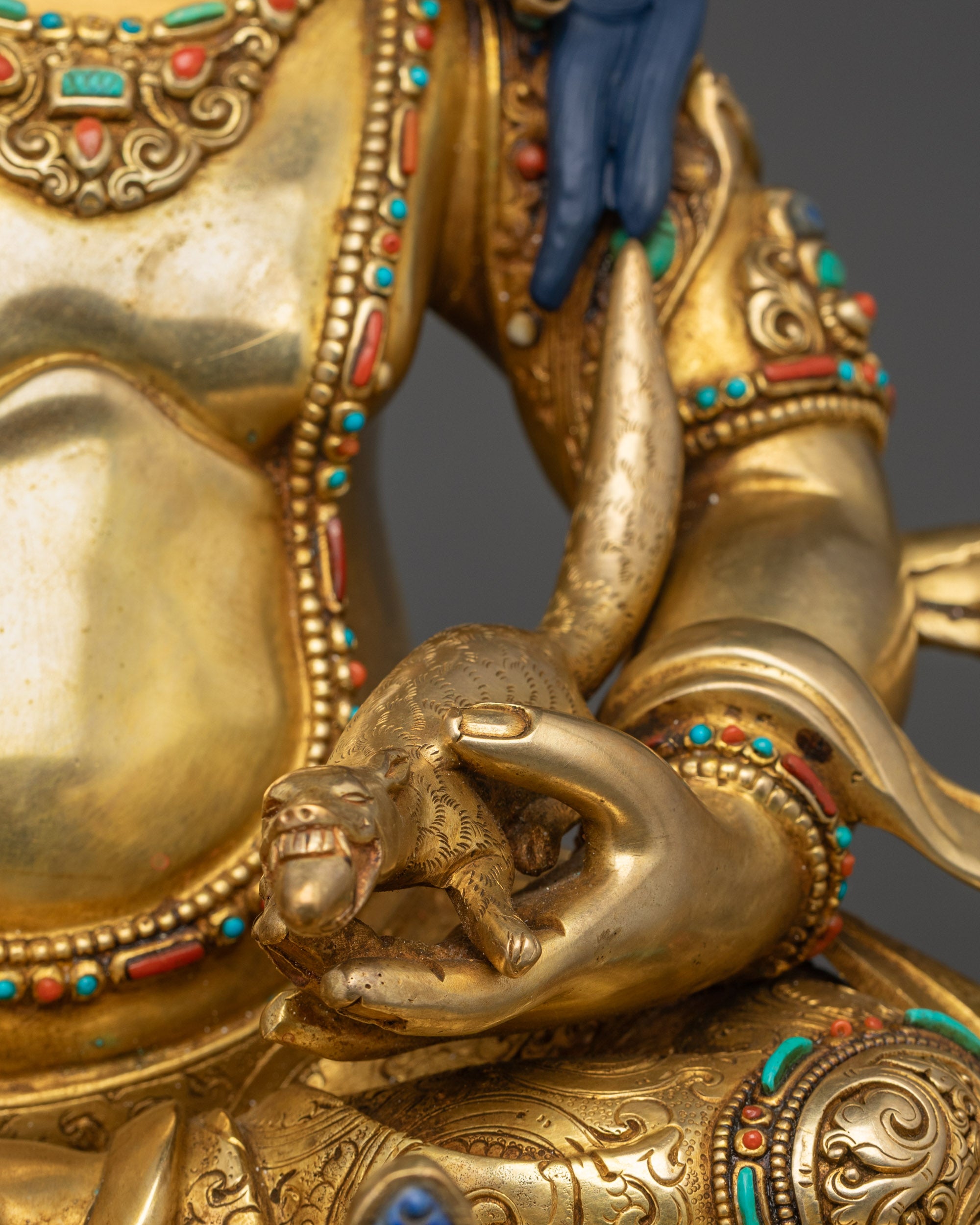 Premium Dzambhala Sculpture | Handcrafted Prosperity and Wealth Statue