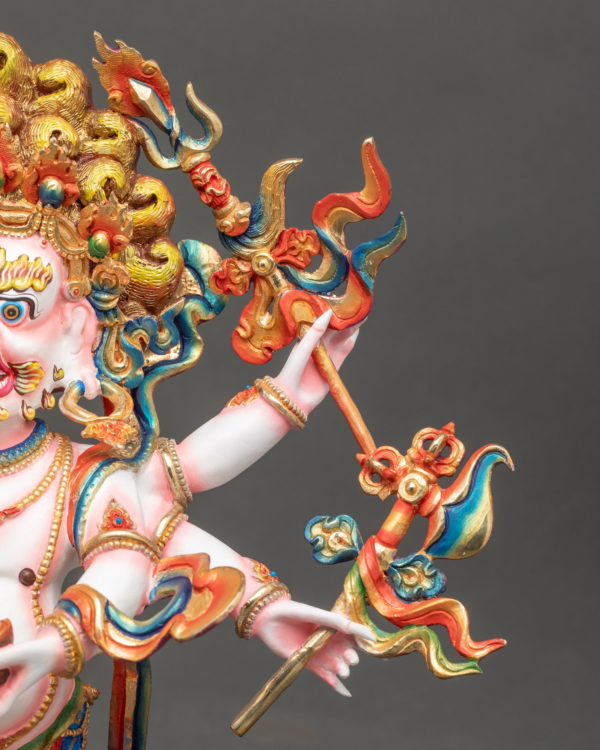 Sacred Shadbhuja Sita Mahakala Statue | Nepalese Buddhist Art