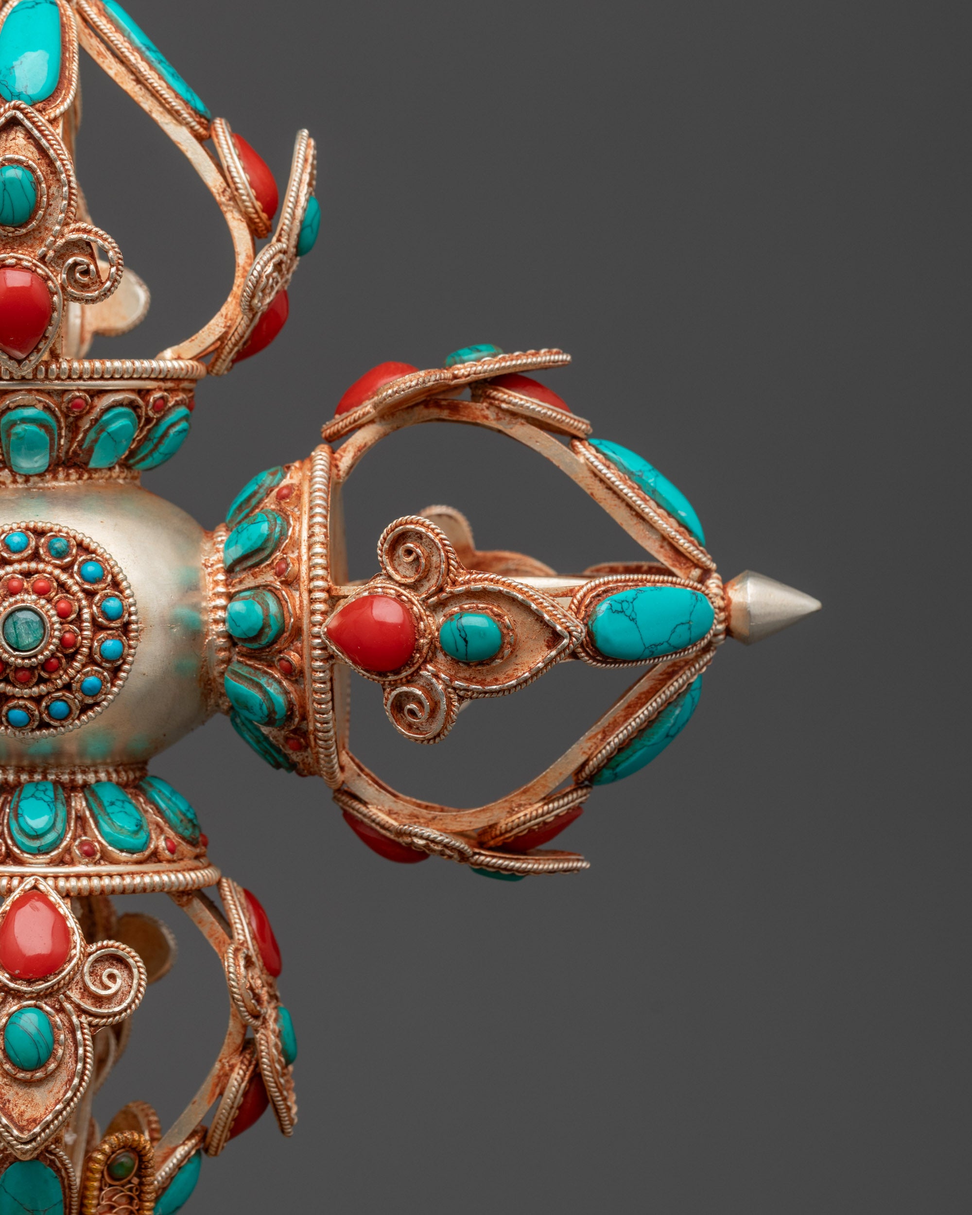 13" Enthroned Bishwo Vajra | Handcrafted Nepalese Ritual Artifact