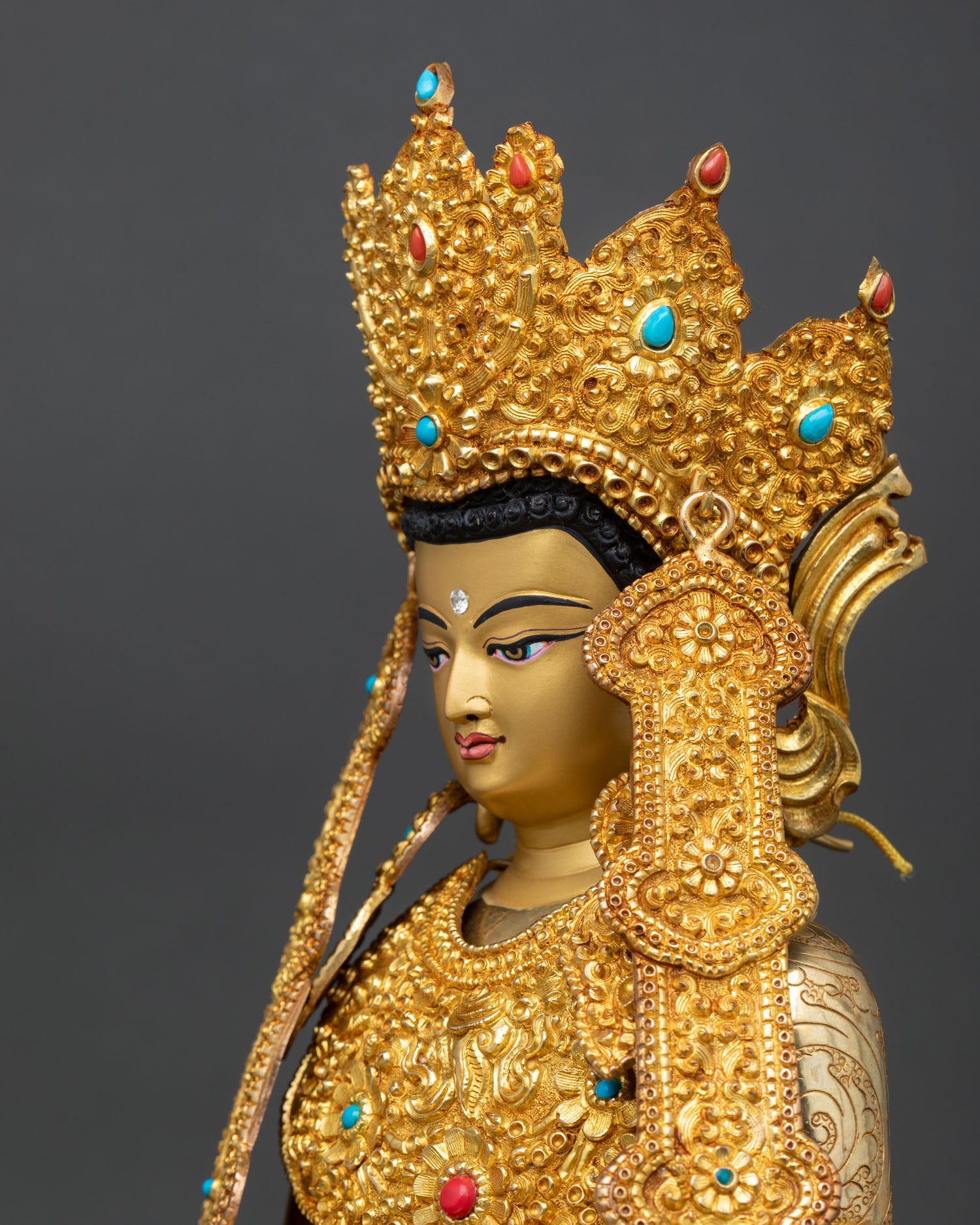 Jowo Rinpoche Statue | 24K Gold Gilded Tibetan Sacred Art